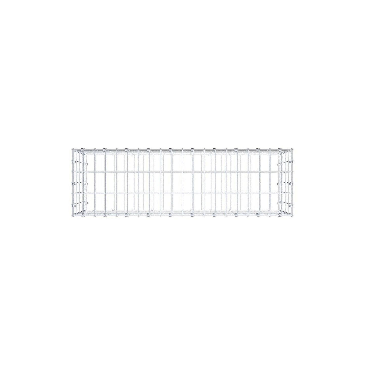 Gavión 100 cm x 40 cm x 30 cm (L x A x P), luz de malla 5 x 10 cm, anillo en espiral