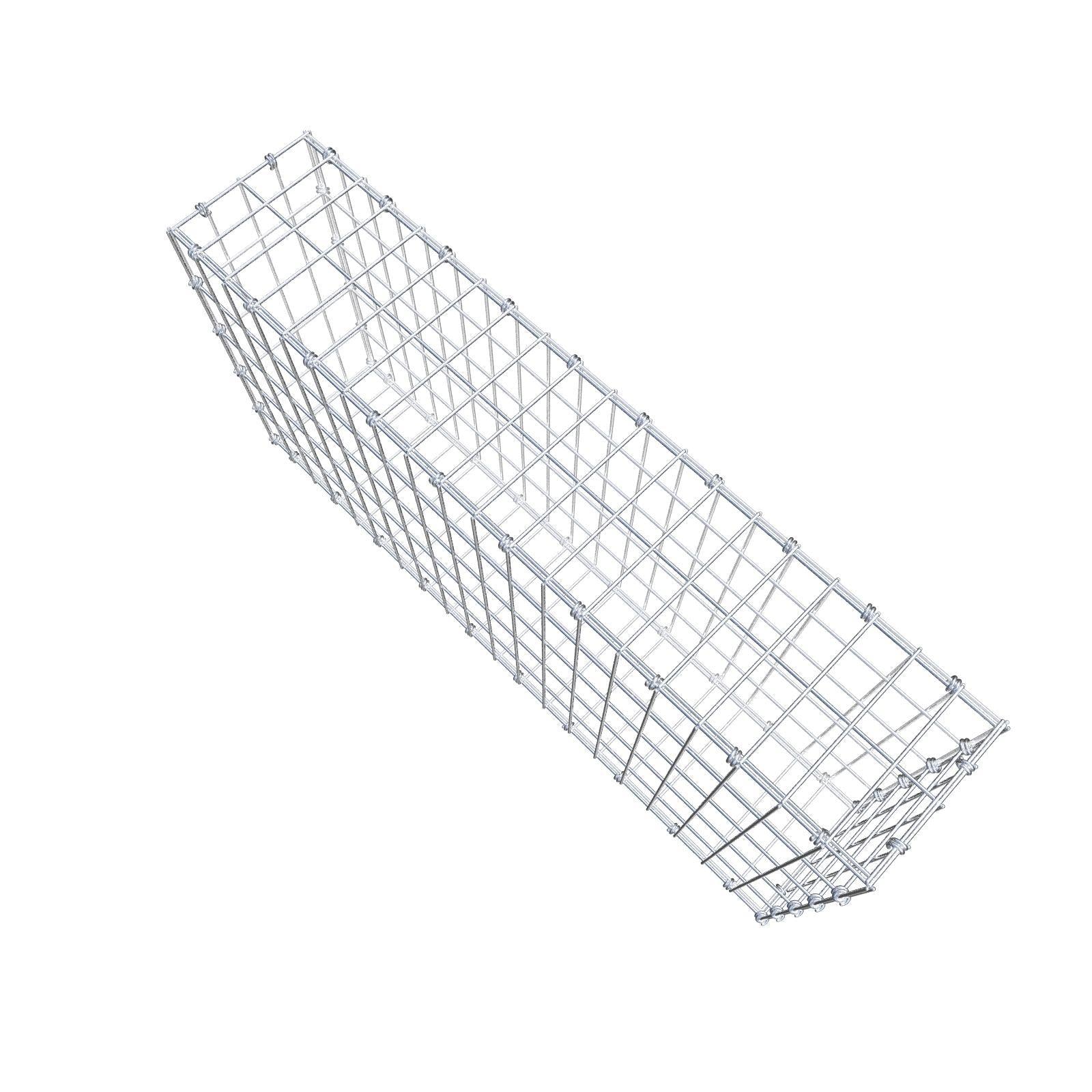Gabione 100 cm x 50 cm x 20 cm (L x H x T), Maschenweite 5 x 10 cm, Spiralring