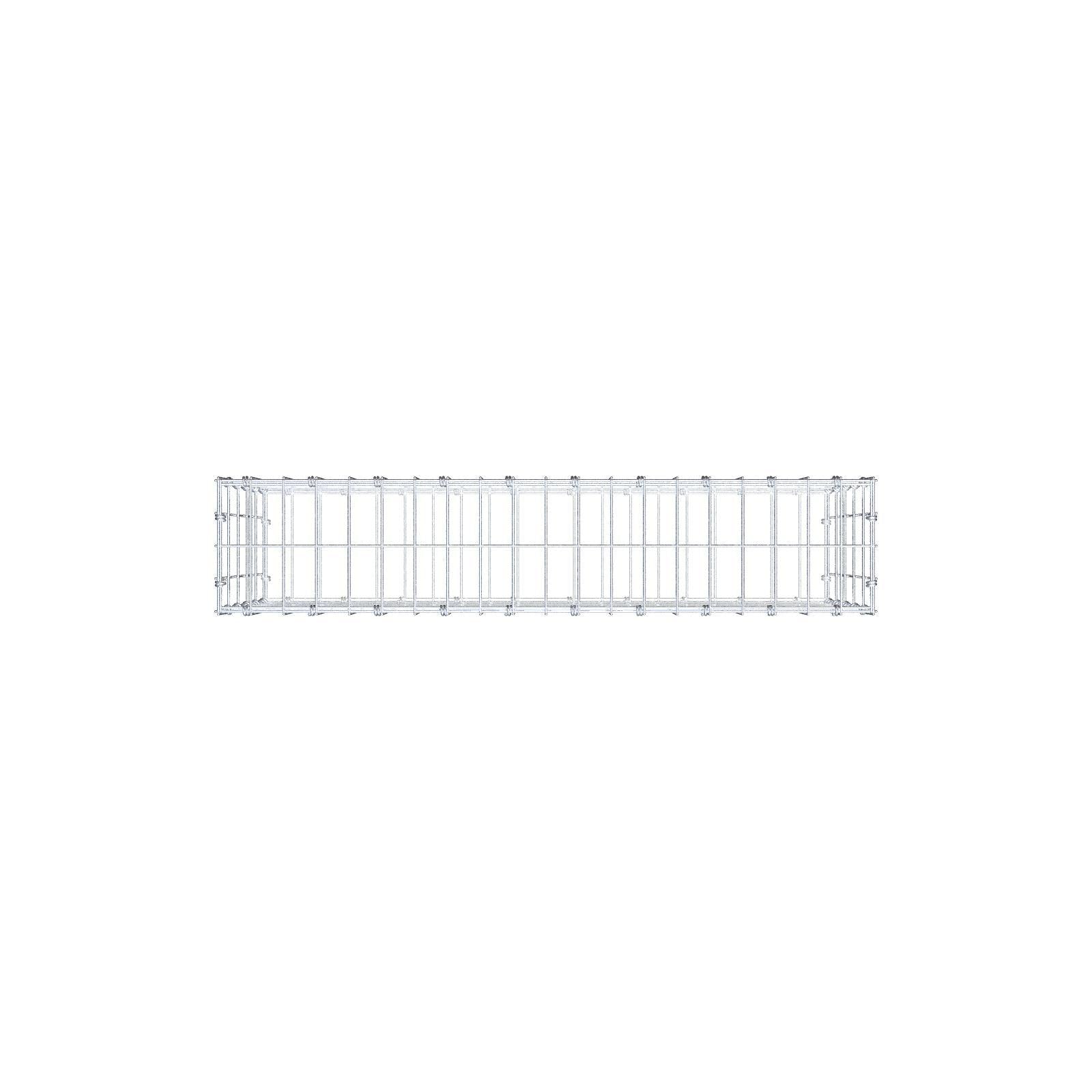 Gabione 100 cm x 50 cm x 20 cm (L x H x T), Maschenweite 5 x 10 cm, Spiralring