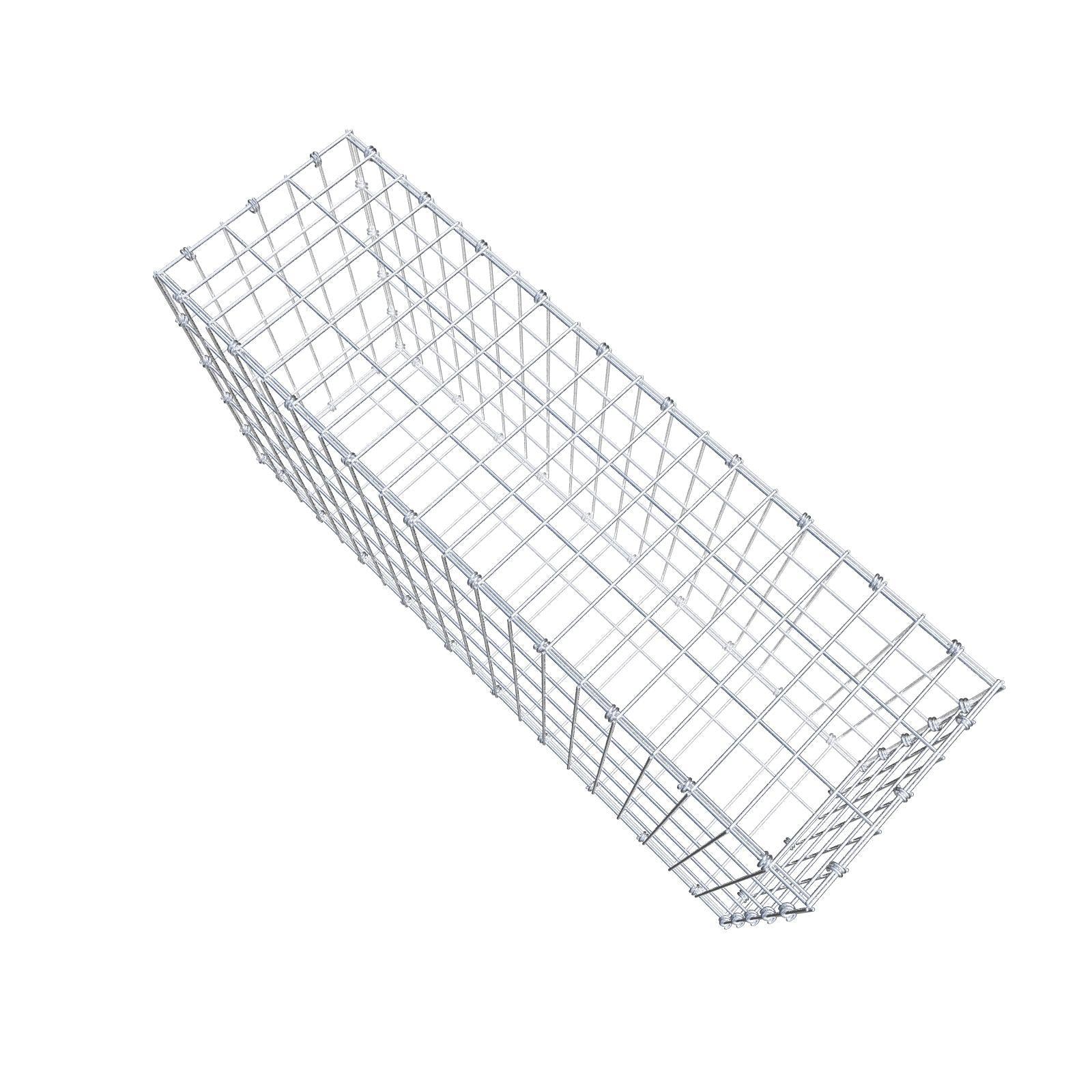 Gabione 100 cm x 50 cm x 30 cm (L x H x T), Maschenweite 5 x 10 cm, Spiralring