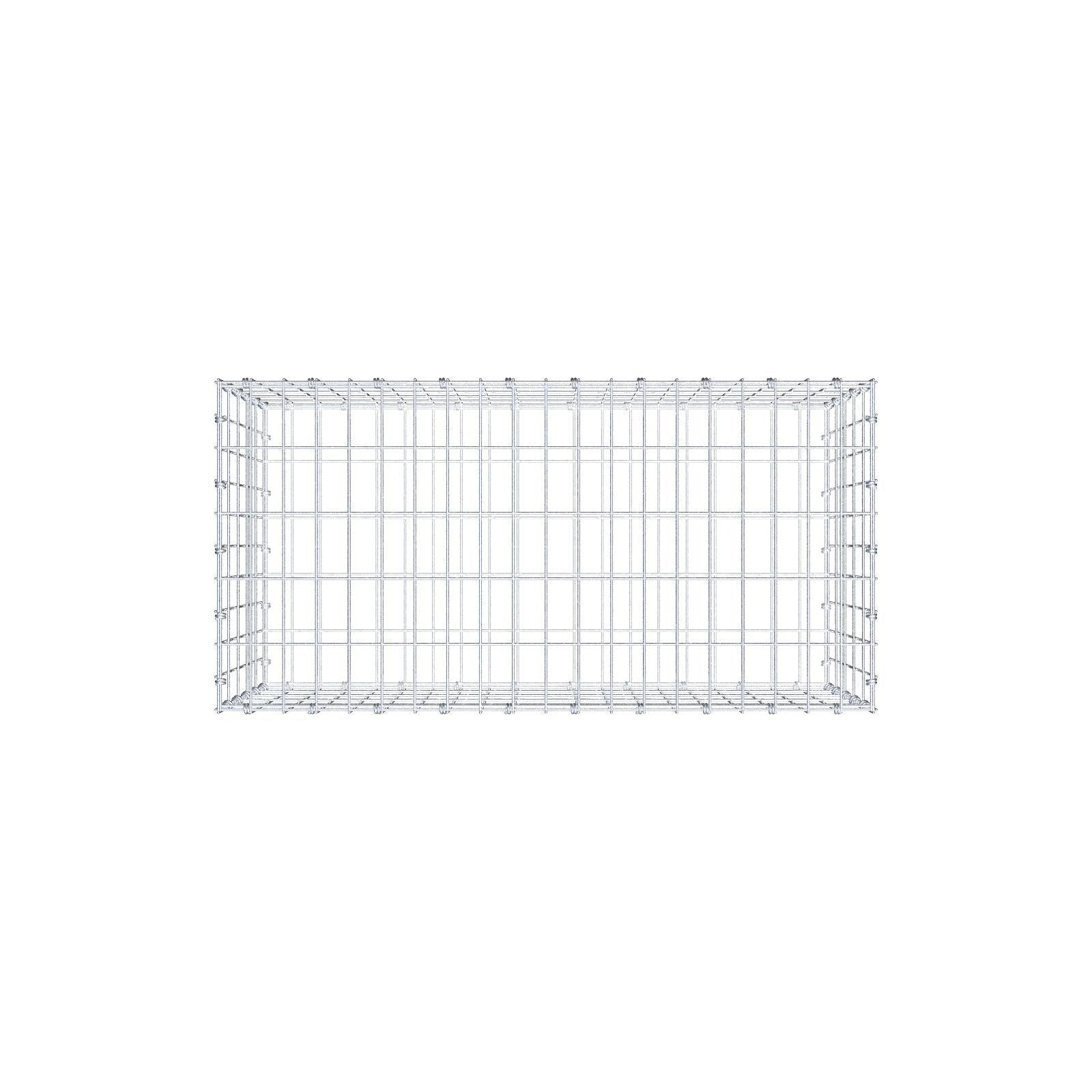 Gabbione 100 cm x 50 cm x 50 cm (L x H x P), maglia 5 x 10 cm, anello a spirale