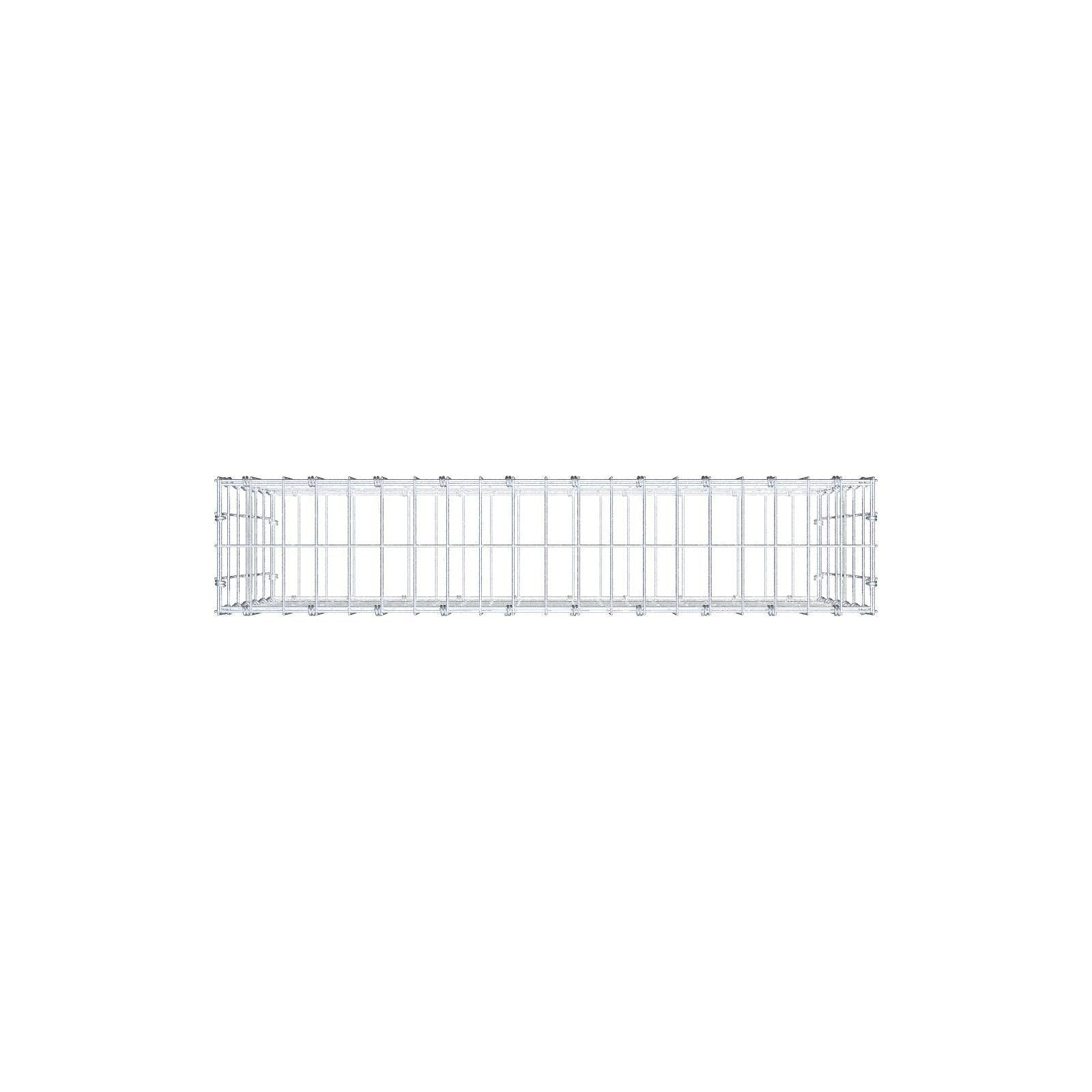 Gabione 100 cm x 60 cm x 20 cm (L x H x T), Maschenweite 5 x 10 cm, Spiralring