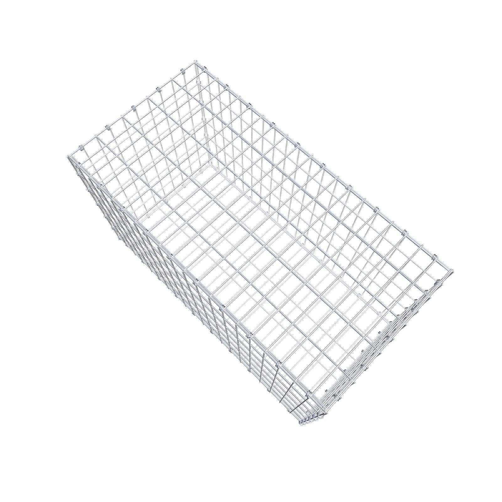 Schanskorf 100 cm x 60 cm x 50 cm (L x H x D), maaswijdte 5 x 10 cm, spiraalring
