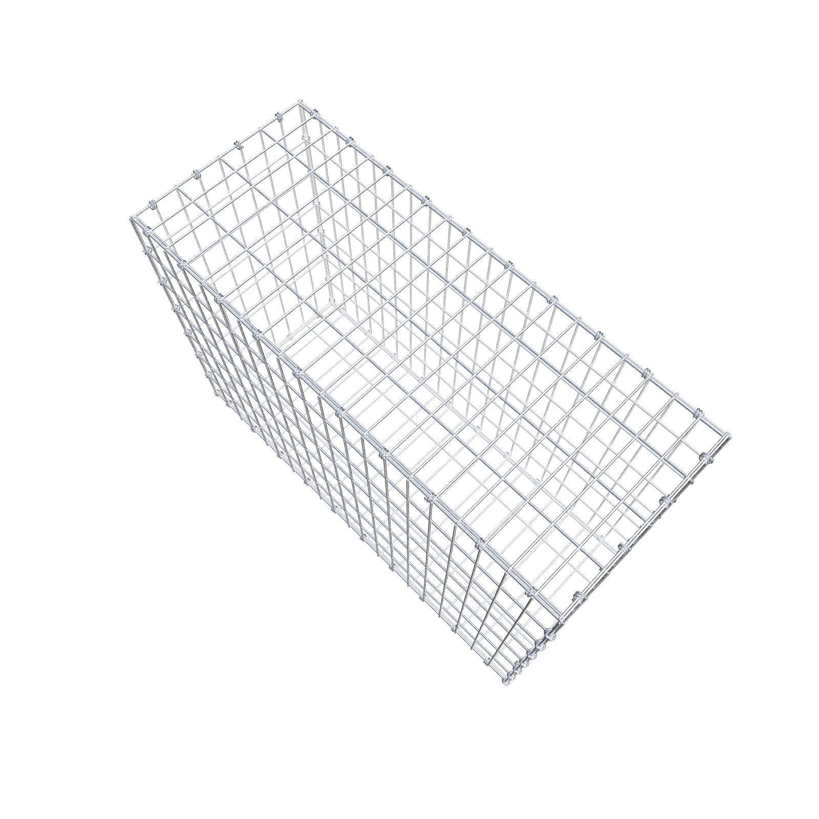 Gabbione 100 cm x 70 cm x 40 cm (L x H x P), maglia 5 x 10 cm, anello a spirale