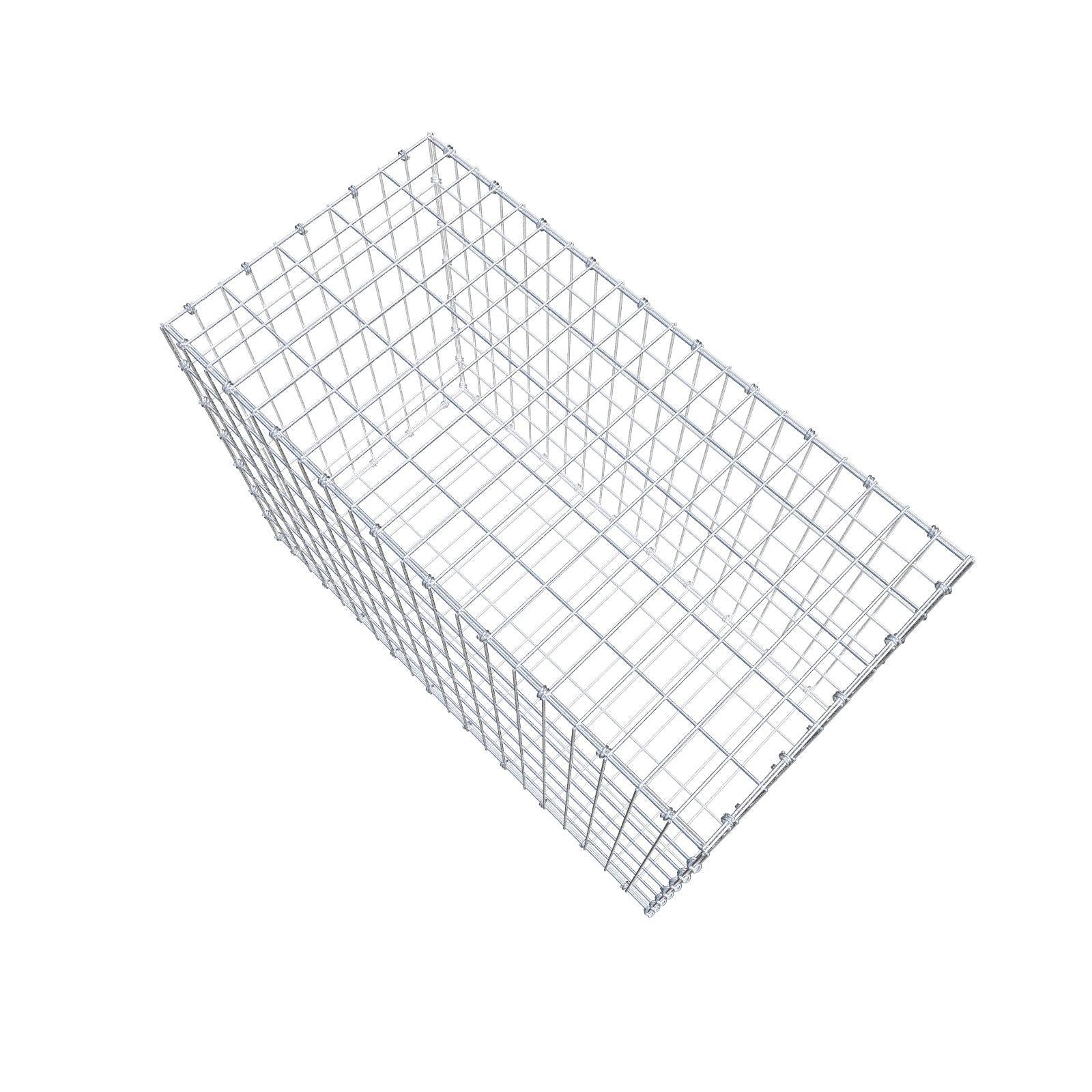 Gabbione 100 cm x 70 cm x 50 cm (L x H x P), maglia 5 x 10 cm, anello a spirale