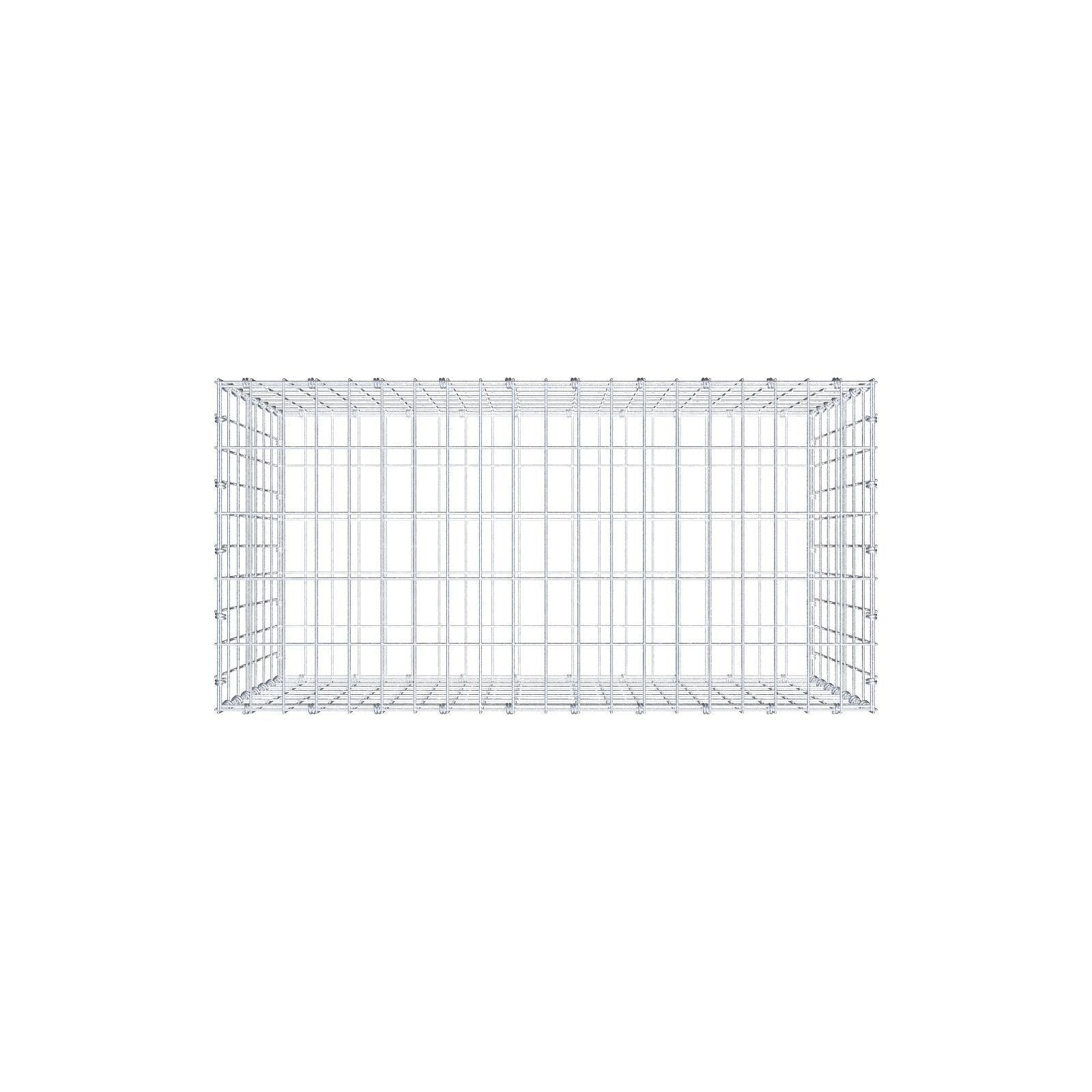 Gabbione 100 cm x 70 cm x 50 cm (L x H x P), maglia 5 x 10 cm, anello a spirale