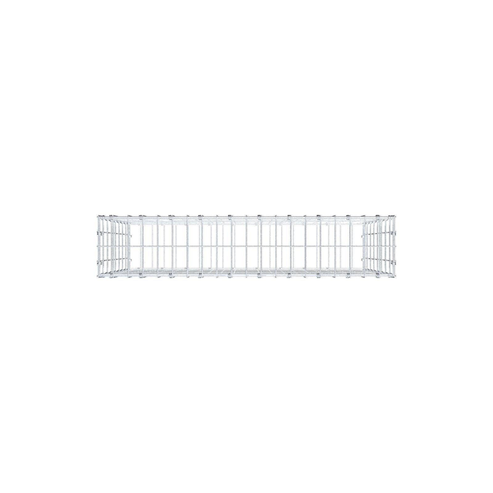 Gabbione 100 cm x 80 cm x 20 cm (L x H x P), maglia 5 x 10 cm, anello a spirale