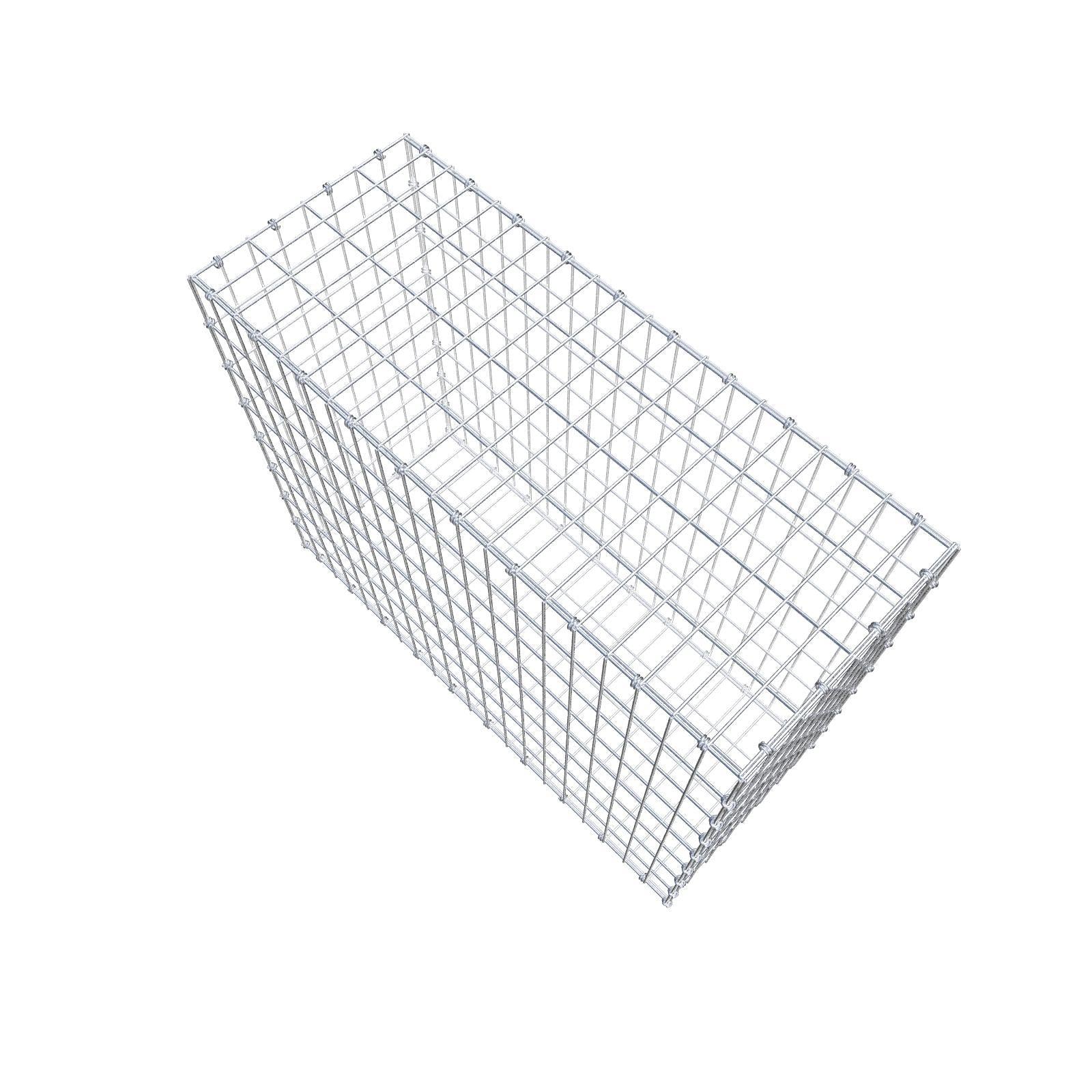 Schanskorf 100 cm x 80 cm x 40 cm (L x H x D), maaswijdte 5 x 10 cm, spiraalring
