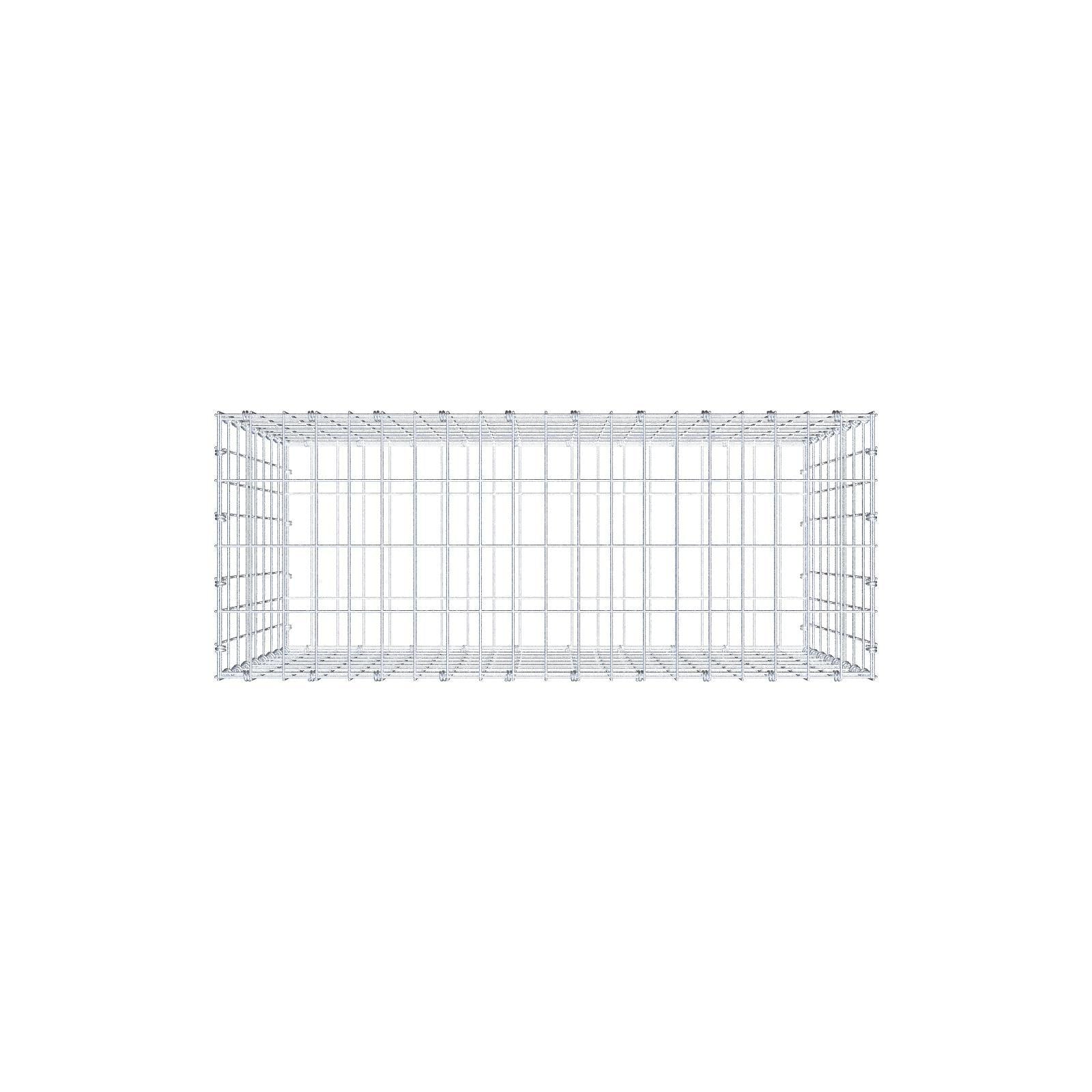 Schanskorf 100 cm x 80 cm x 40 cm (L x H x D), maaswijdte 5 x 10 cm, spiraalring