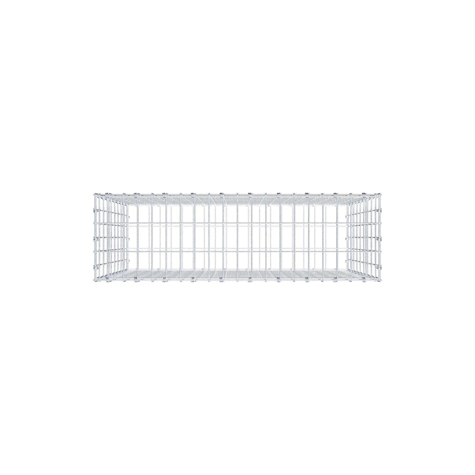 Gabbione 100 cm x 90 cm x 30 cm (L x H x P), maglia 5 x 10 cm, anello a spirale