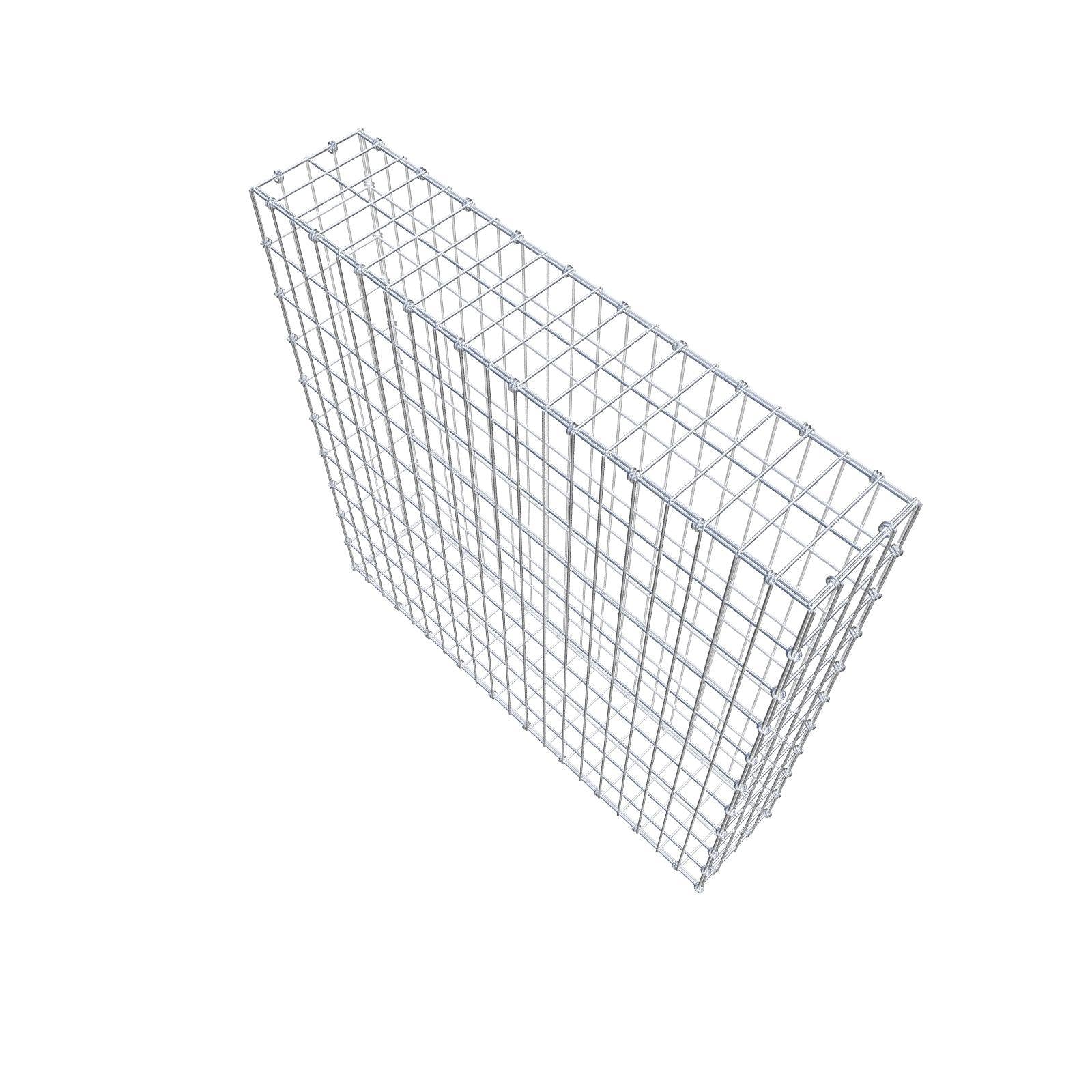 Gabbione 100 cm x 100 cm x 20 cm (L x H x P), maglia 5 x 10 cm, anello a spirale
