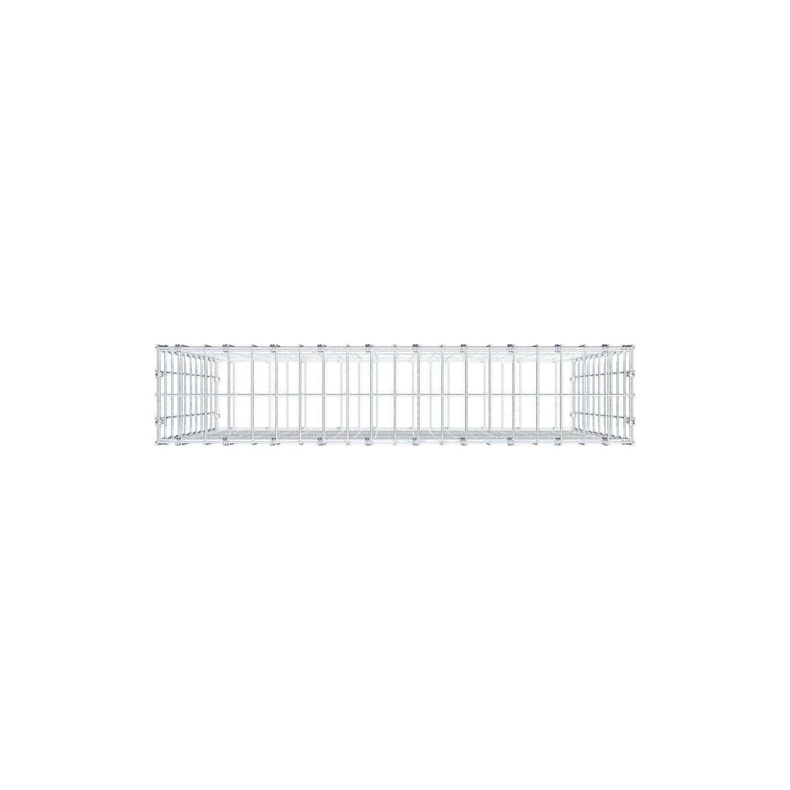 Gabbione 100 cm x 100 cm x 20 cm (L x H x P), maglia 5 x 10 cm, anello a spirale