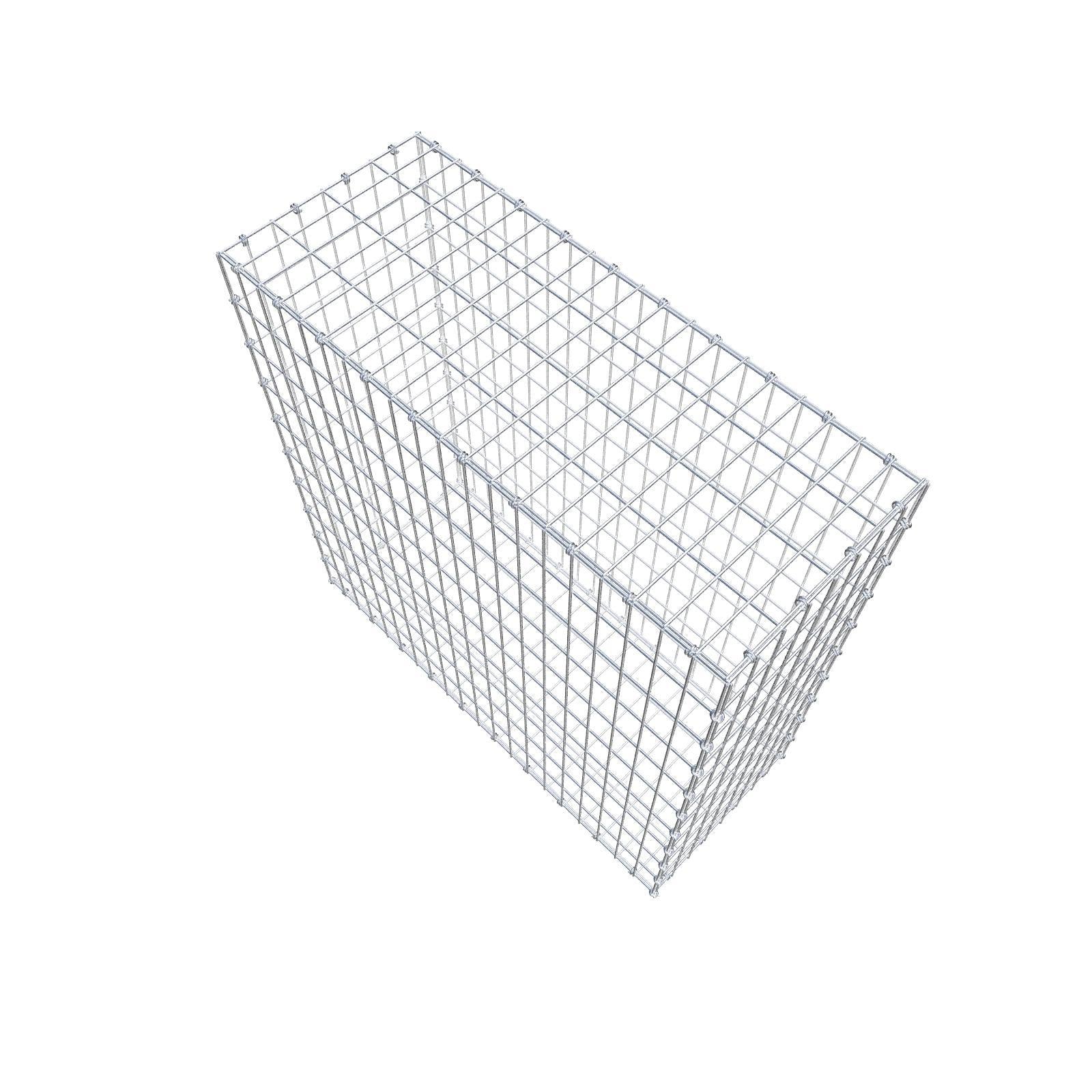 Gabbione 100 cm x 100 cm x 40 cm (L x H x P), maglia 5 x 10 cm, anello a spirale
