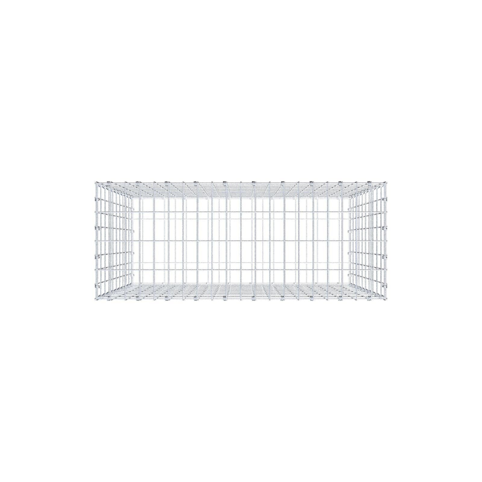 Gabbione 100 cm x 100 cm x 40 cm (L x H x P), maglia 5 x 10 cm, anello a spirale