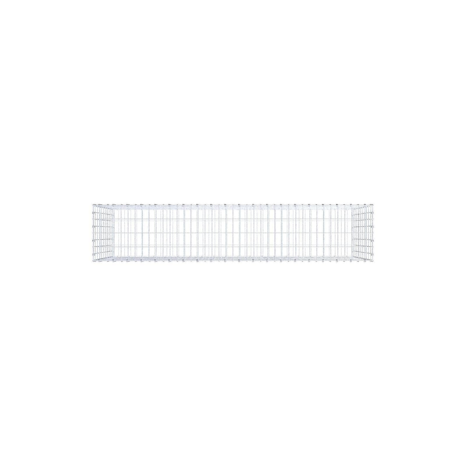 Schanskorf 200 cm x 100 cm x 40 cm (L x H x D), maaswijdte 5 x 10 cm, spiraalring
