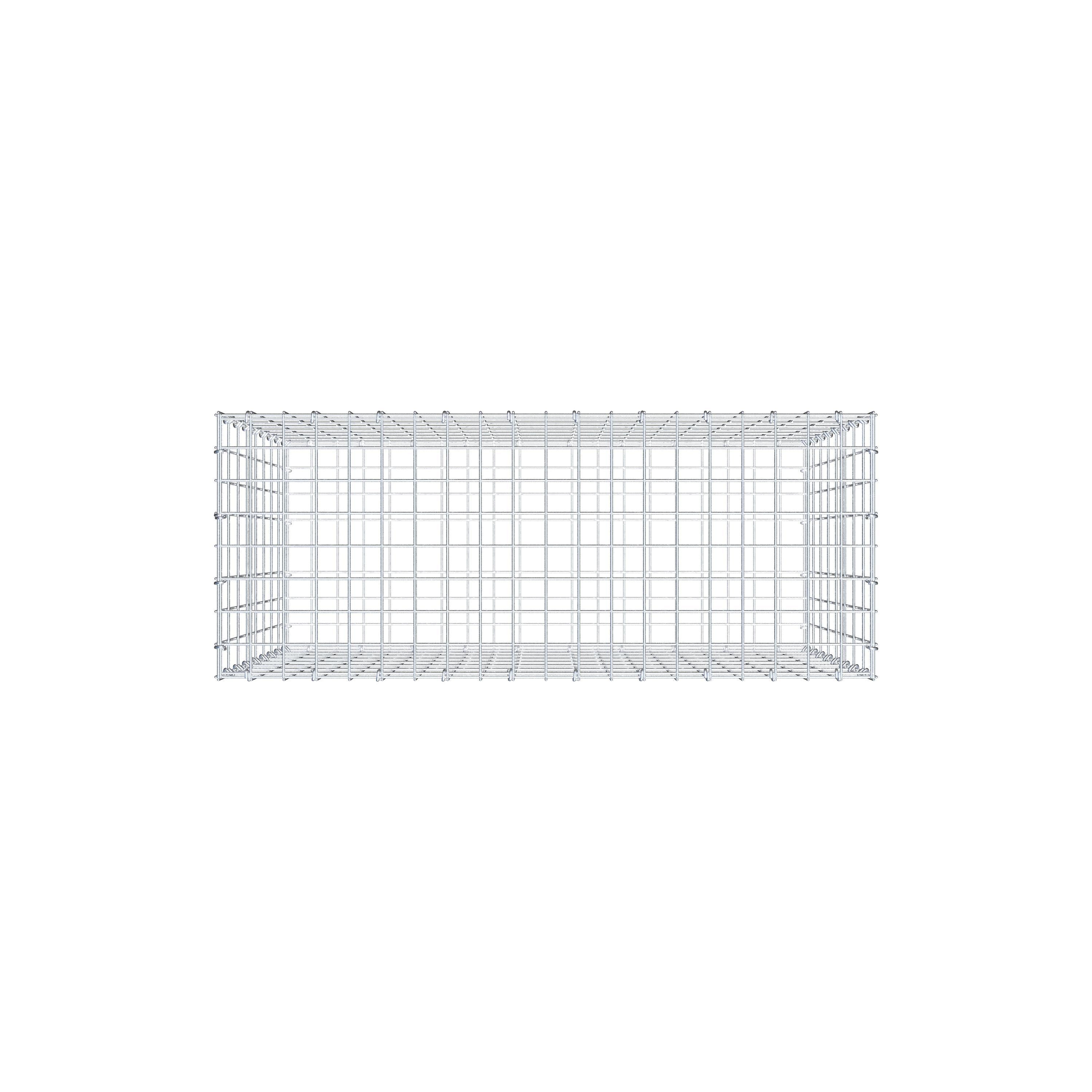 Schanskorf 100 cm x 80 cm x 40 cm (L x H x D), maaswijdte 5 cm x 10 cm, C-ring