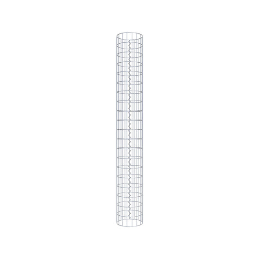 Colonne de gabion ronde 27 cm de diamètre, 200 cm de hauteur, maille 5 cm x 10 cm