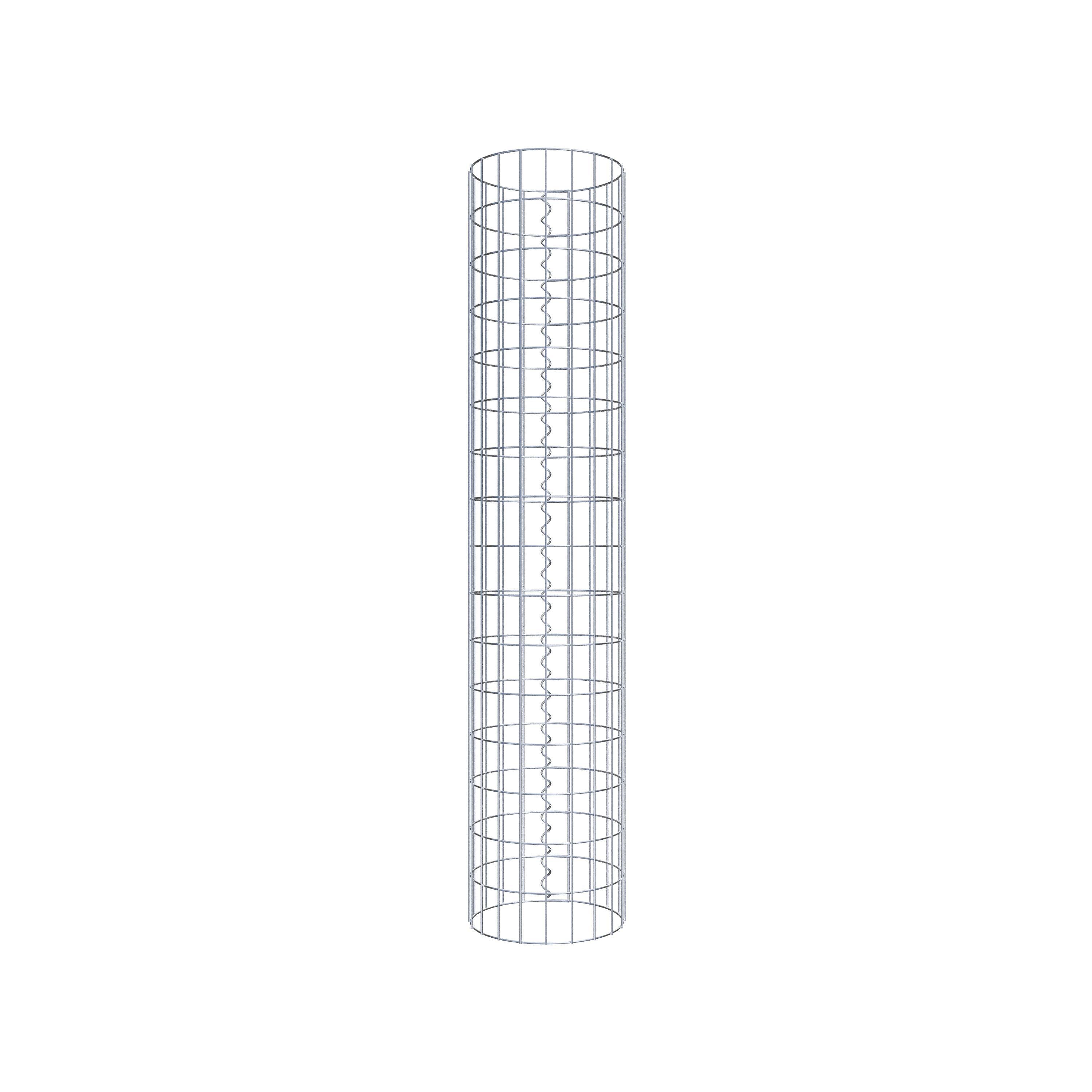 Columna de gaviones redonda 32 cm de diámetro, 160 cm de altura, malla 5 cm x 10 cm