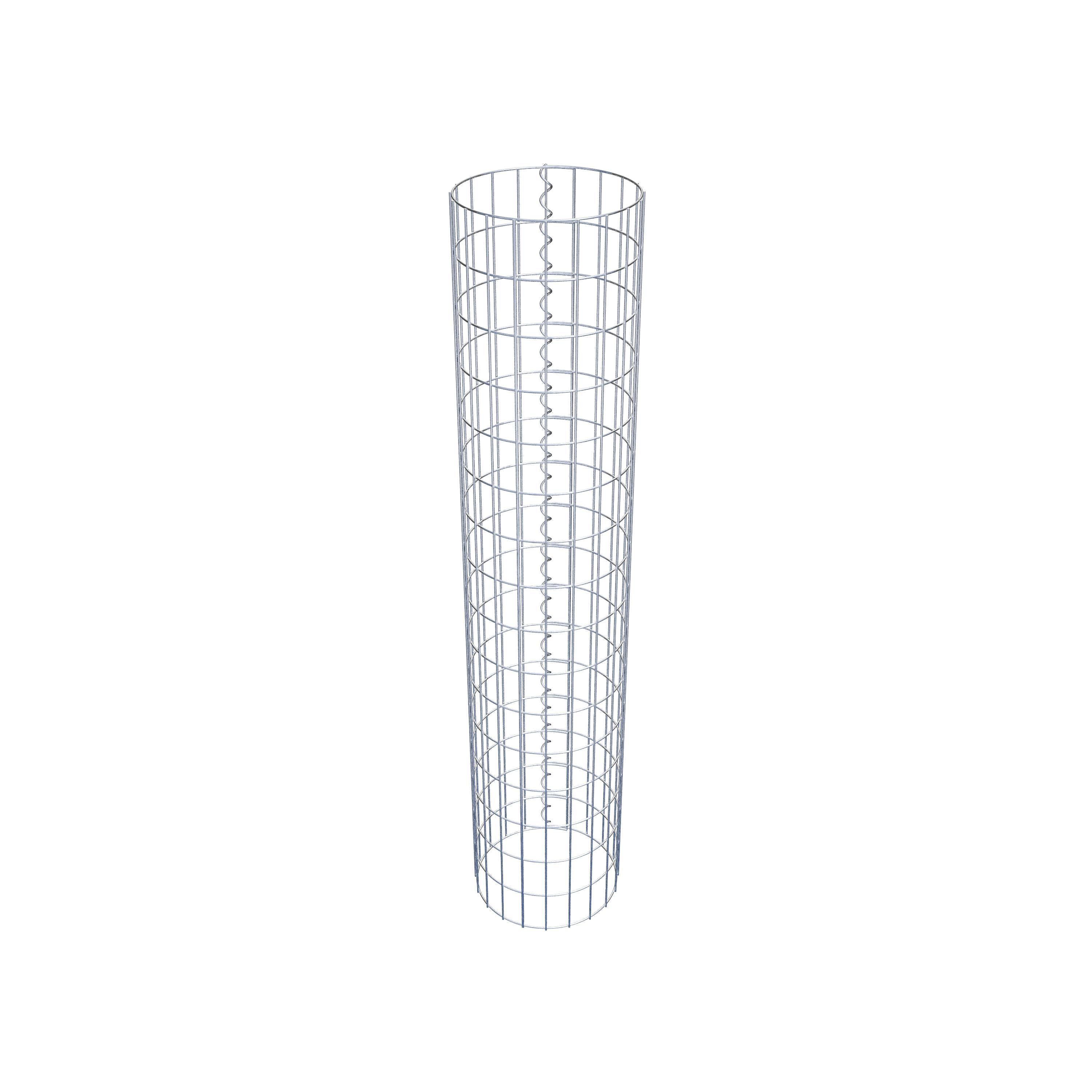 Columna de gaviones redonda 32 cm de diámetro, 160 cm de altura, malla 5 cm x 10 cm