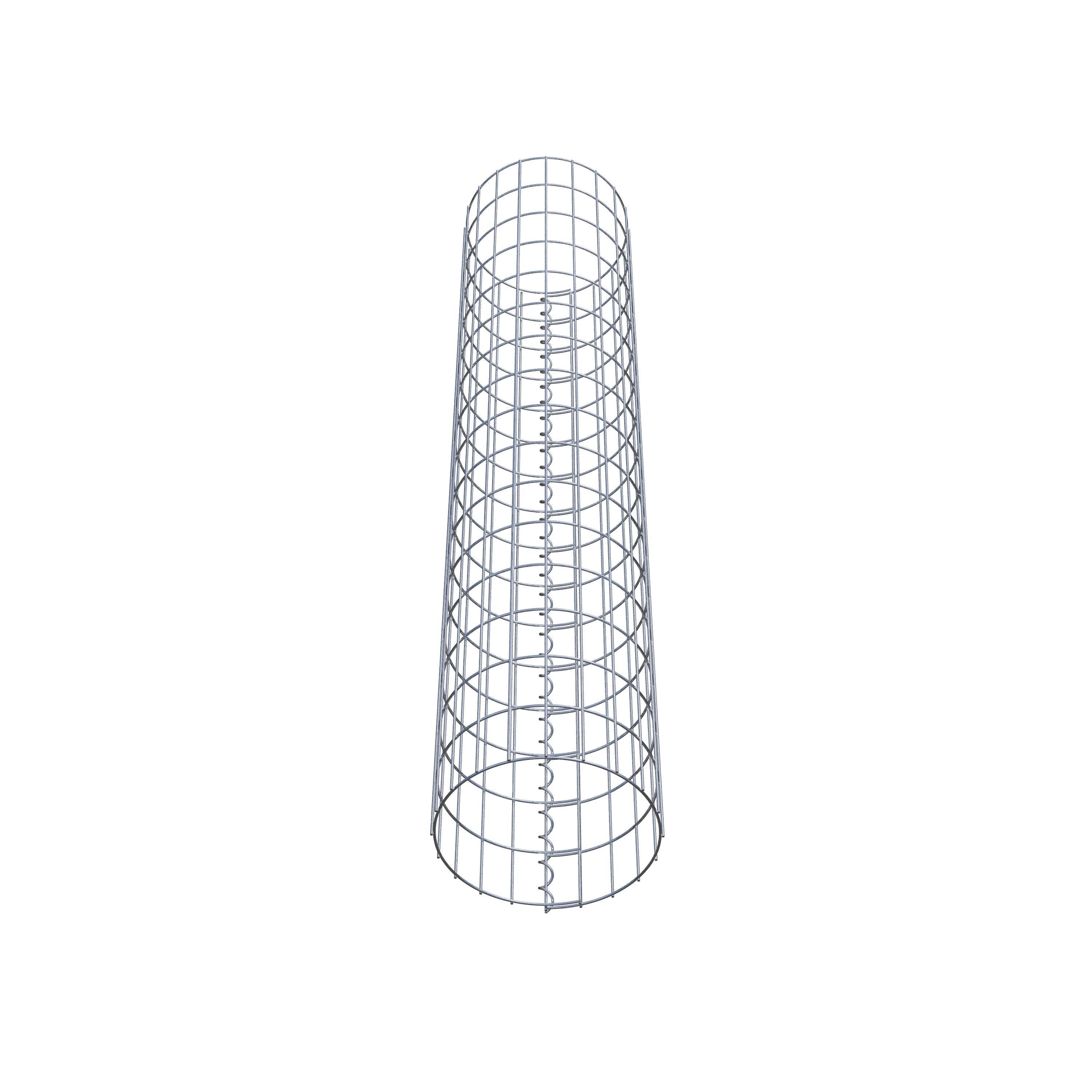 Columna de gaviones redonda 32 cm de diámetro, 160 cm de altura, malla 5 cm x 10 cm