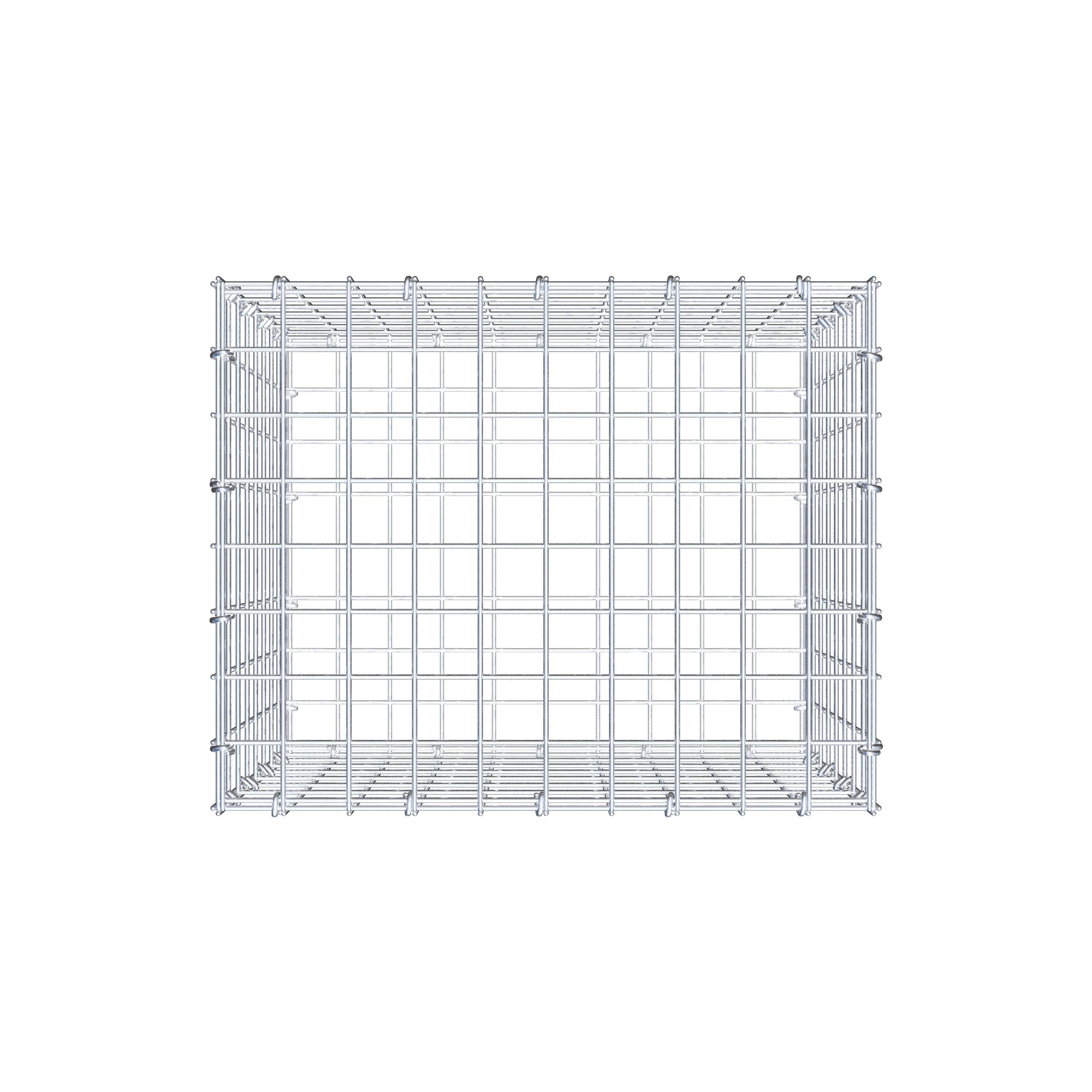 Gabbione 50 cm x 40 cm x 40 cm (L x H x P), maglia 5 cm x 5 cm, anello a C