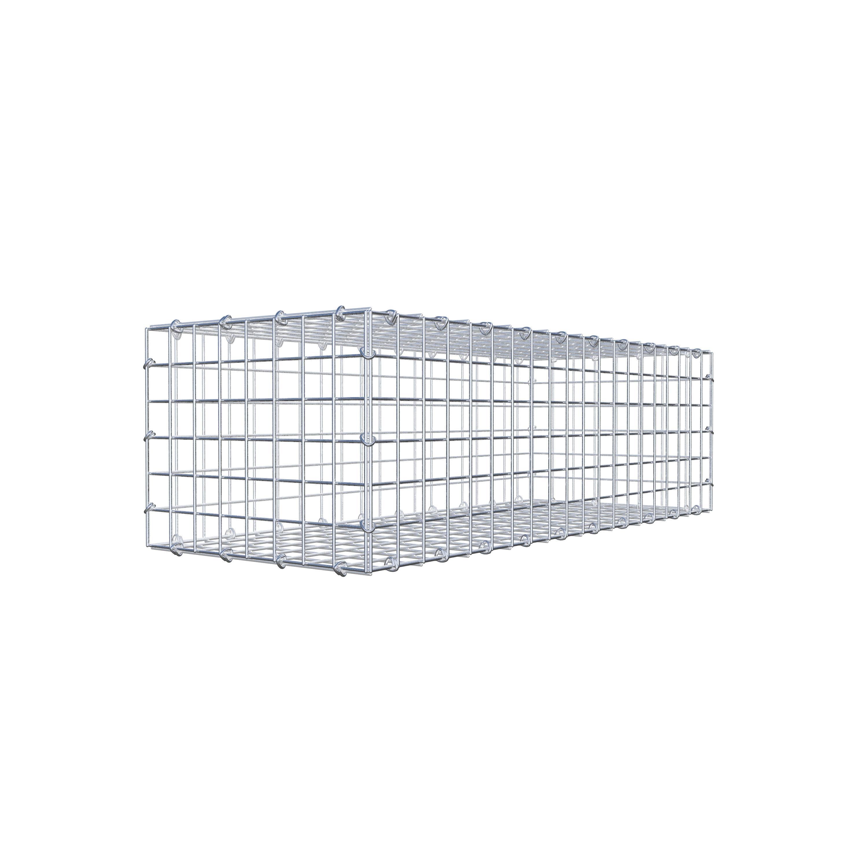 Gavión 100 cm x 30 cm x 40 cm (L x A x P), malla 5 cm x 5 cm, anillo en C