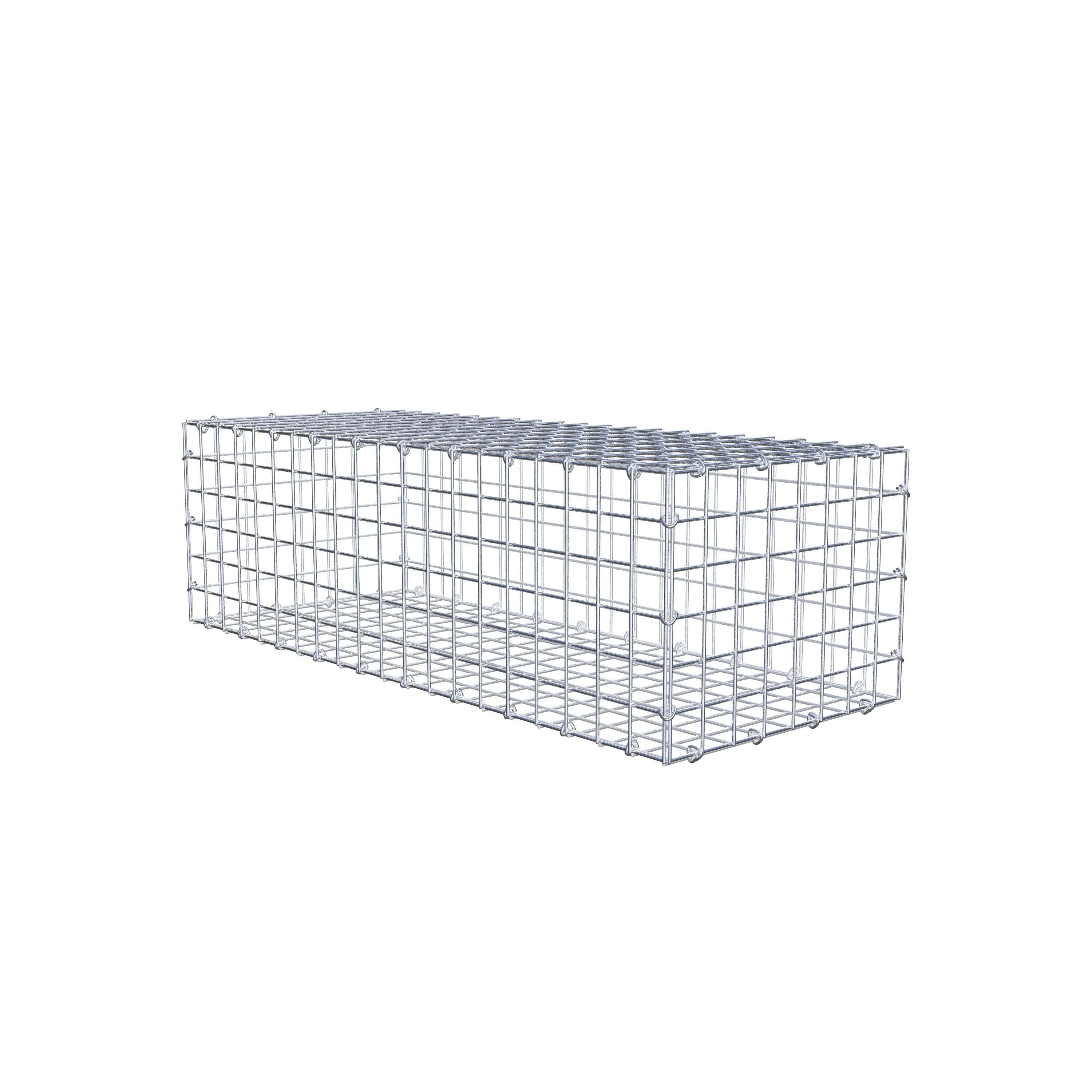 Gavión 100 cm x 30 cm x 40 cm (L x A x P), malla 5 cm x 5 cm, anillo en C
