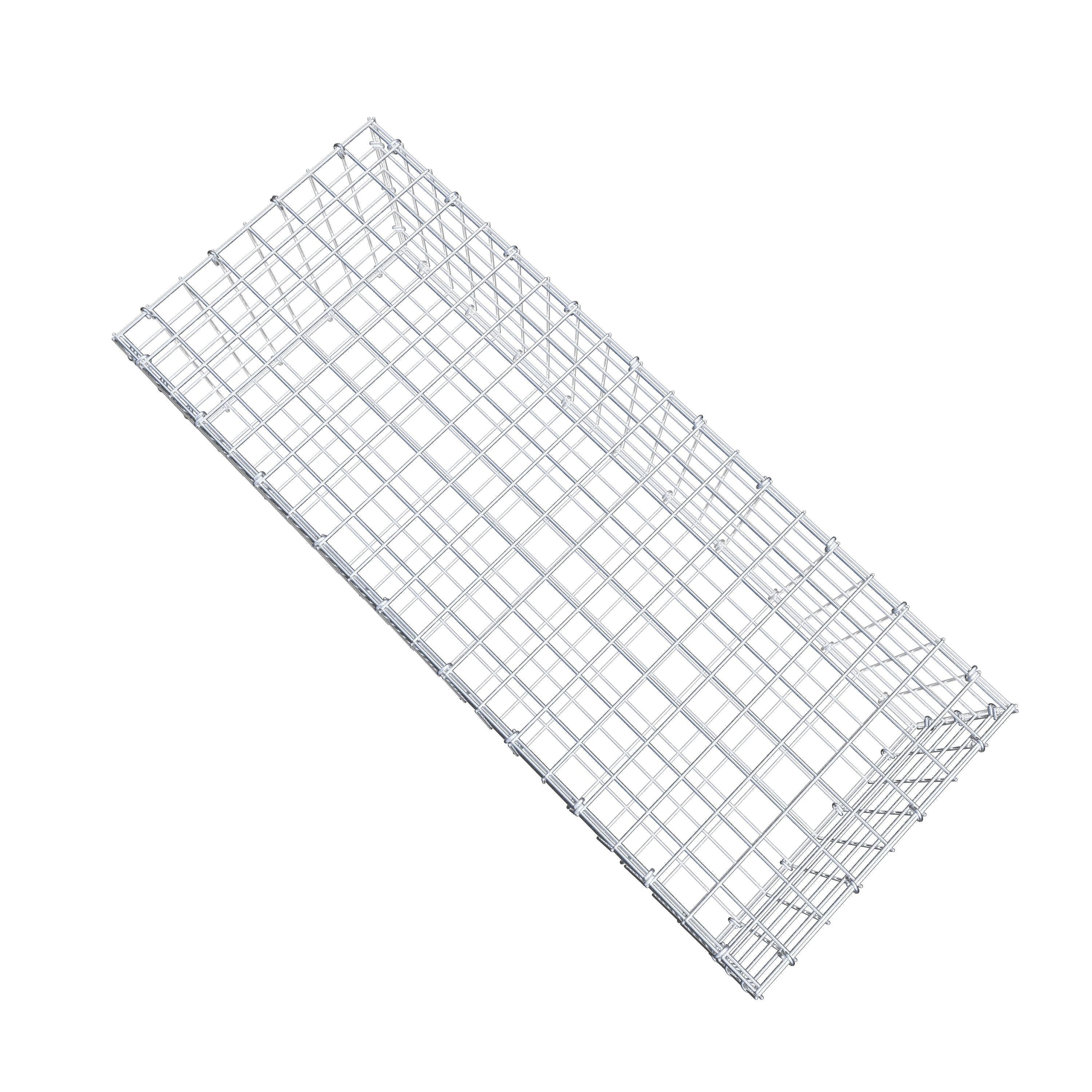 Gavión 100 cm x 30 cm x 40 cm (L x A x P), malla 5 cm x 5 cm, anillo en C