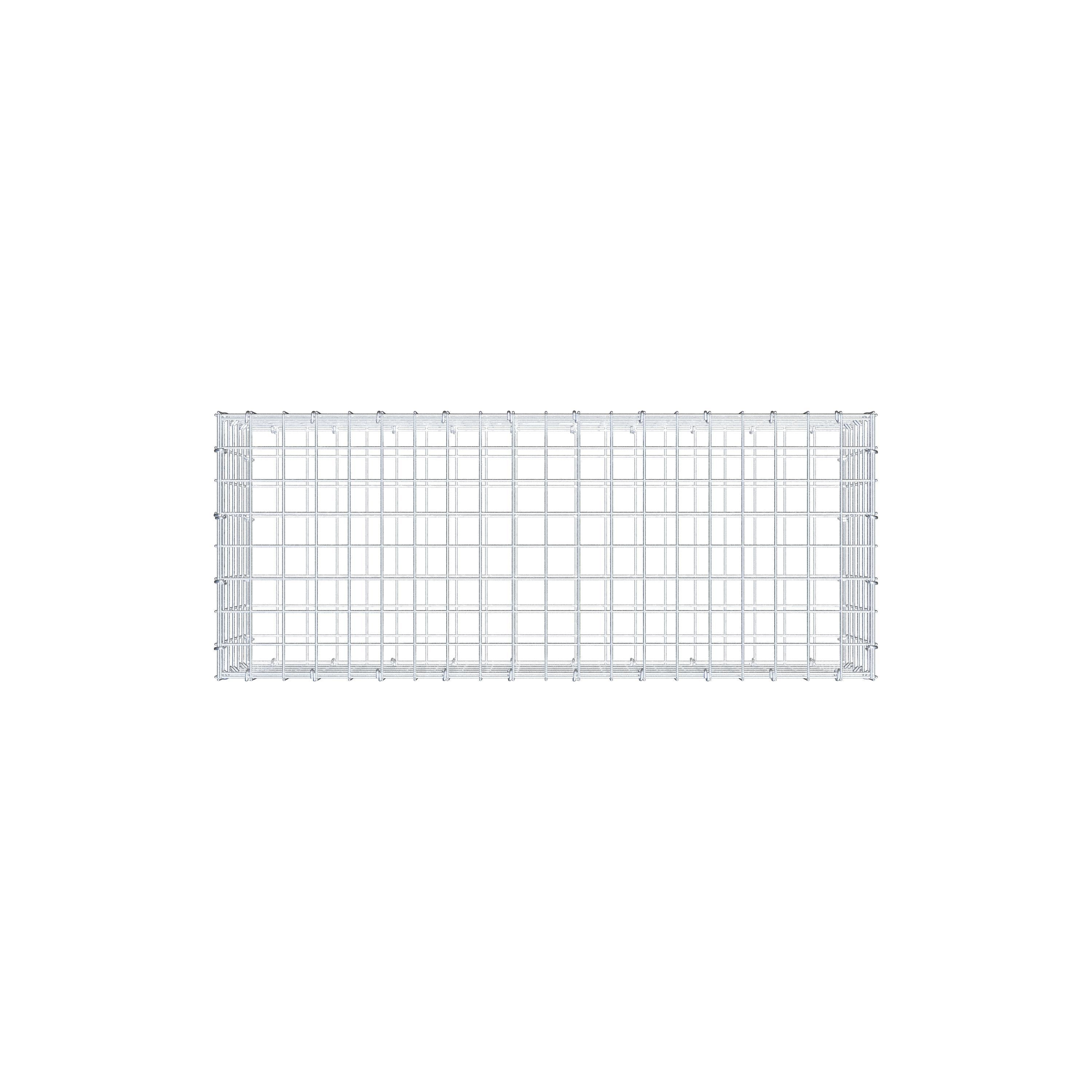 Gavión 100 cm x 30 cm x 40 cm (L x A x P), malla 5 cm x 5 cm, anillo en C