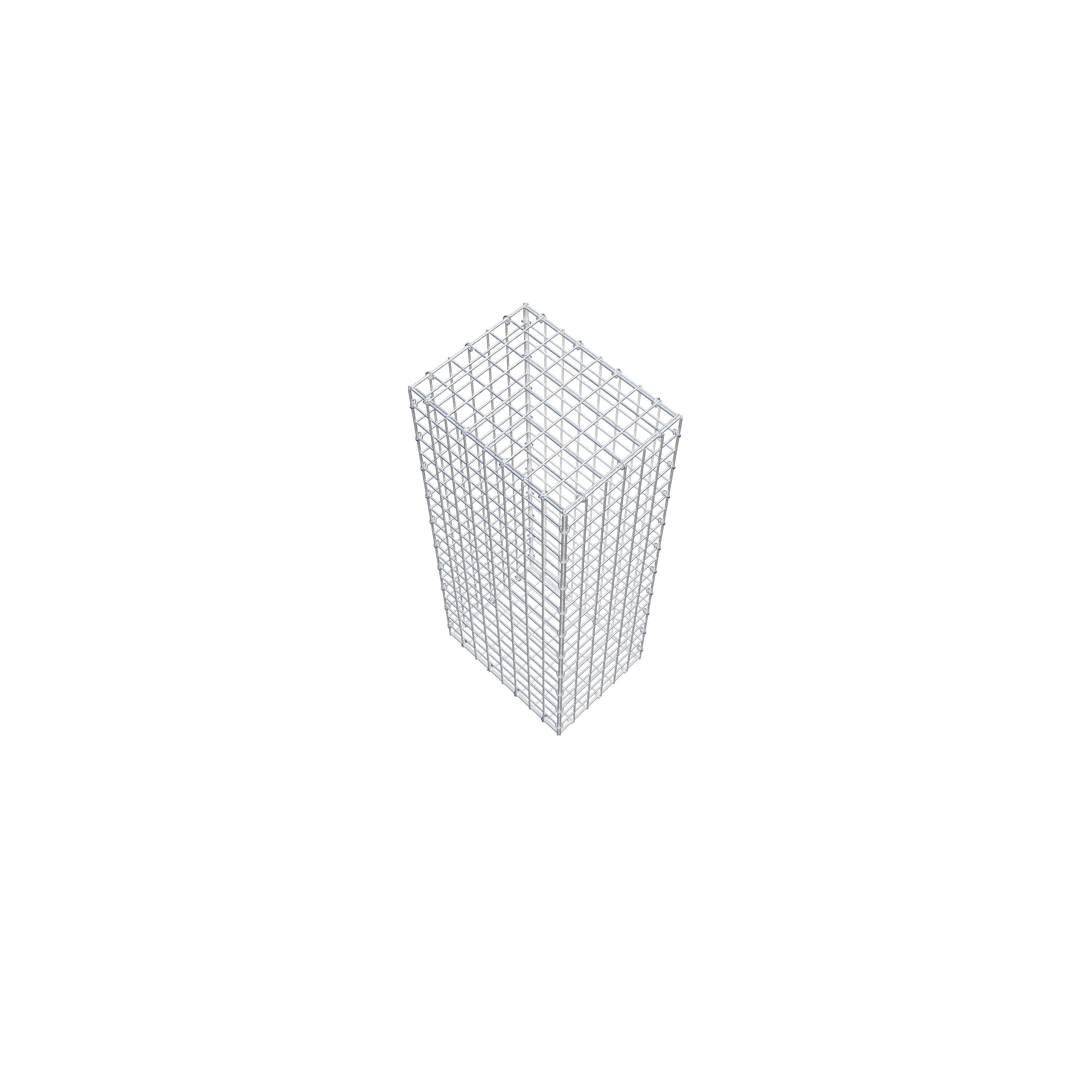Gabião 100 cm x 40 cm x 30 cm (C x A x P), malhagem 5 cm x 5 cm, anel C