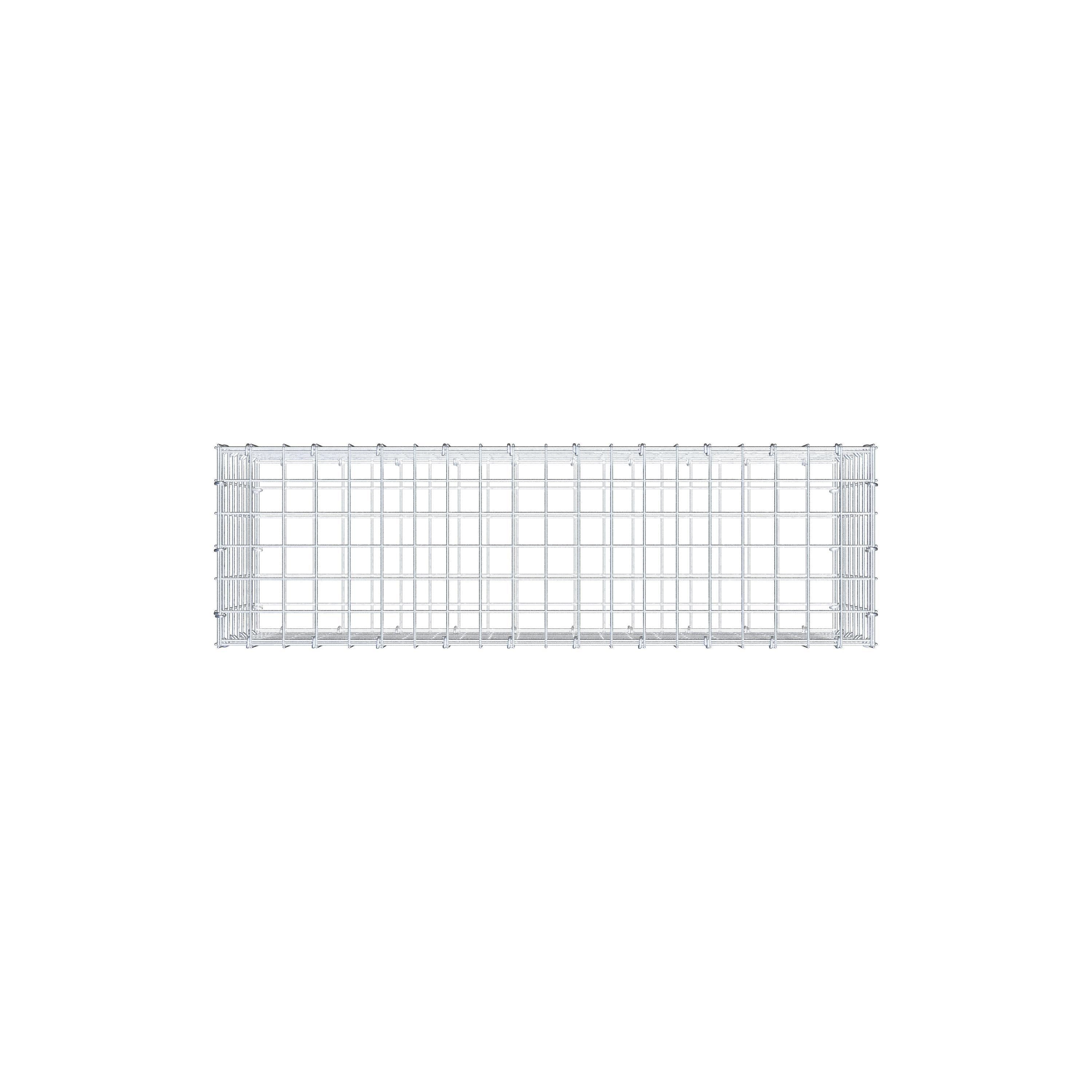 Gabião 100 cm x 40 cm x 30 cm (C x A x P), malhagem 5 cm x 5 cm, anel C