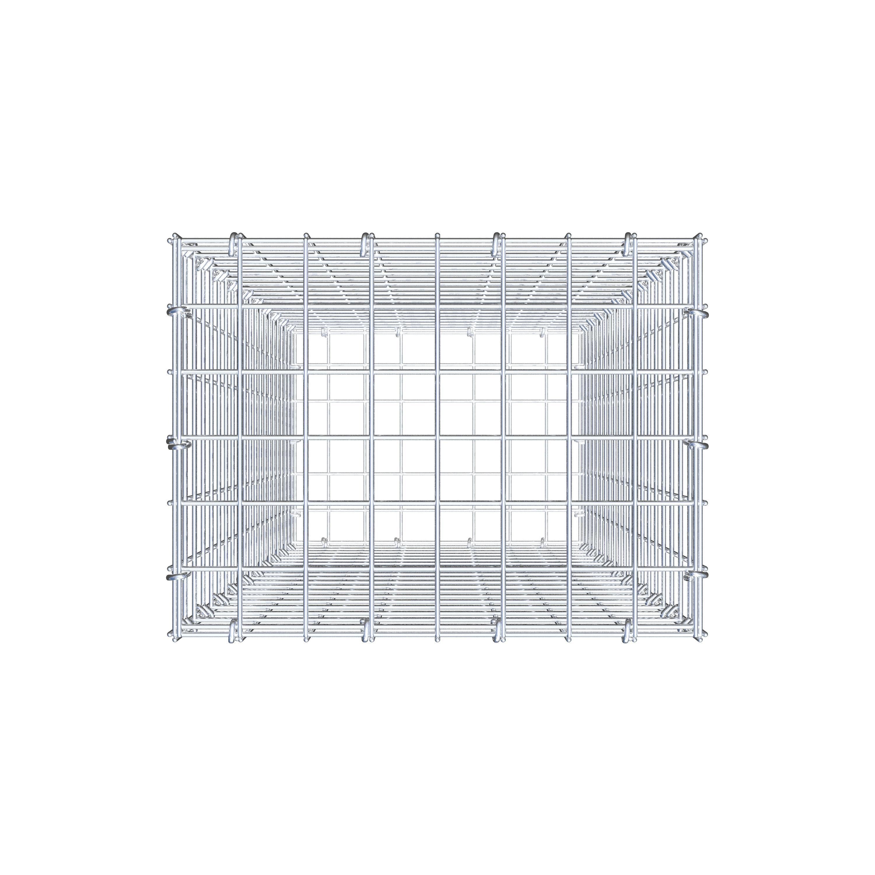 Gabião 100 cm x 40 cm x 30 cm (C x A x P), malhagem 5 cm x 5 cm, anel C