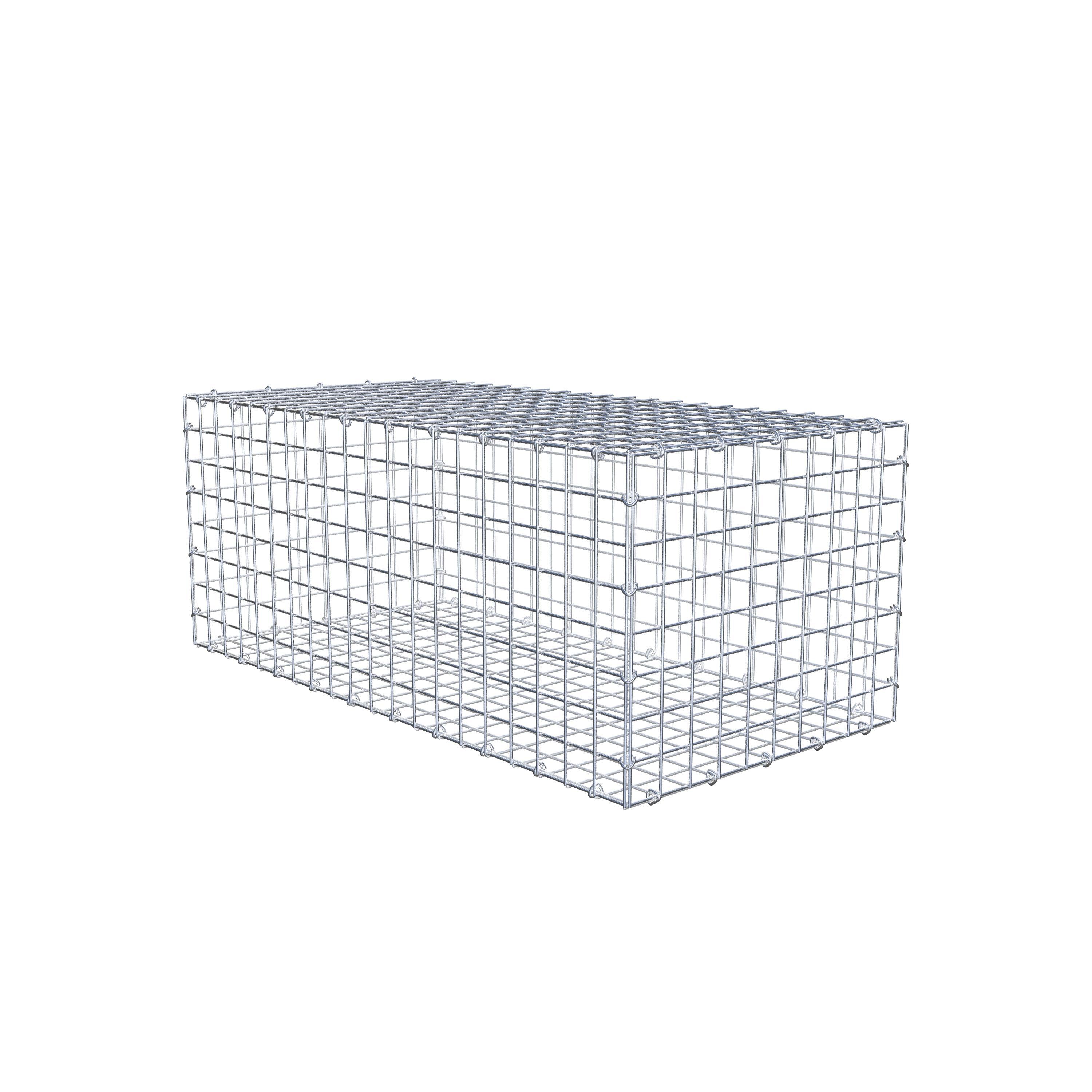 Gabião 100 cm x 40 cm x 50 cm (C x A x P), malhagem 5 cm x 5 cm, anel C