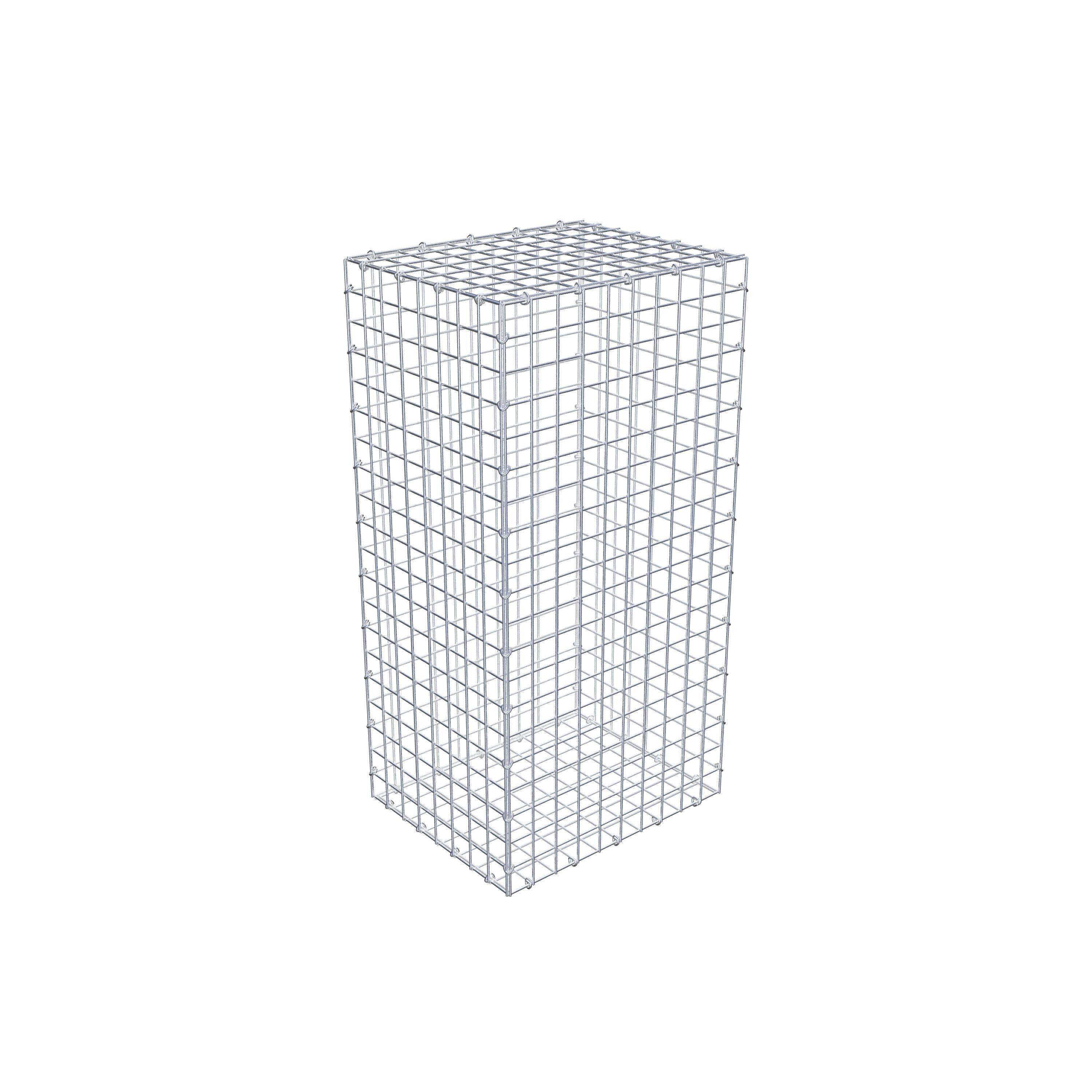 Gabião 100 cm x 40 cm x 50 cm (C x A x P), malhagem 5 cm x 5 cm, anel C