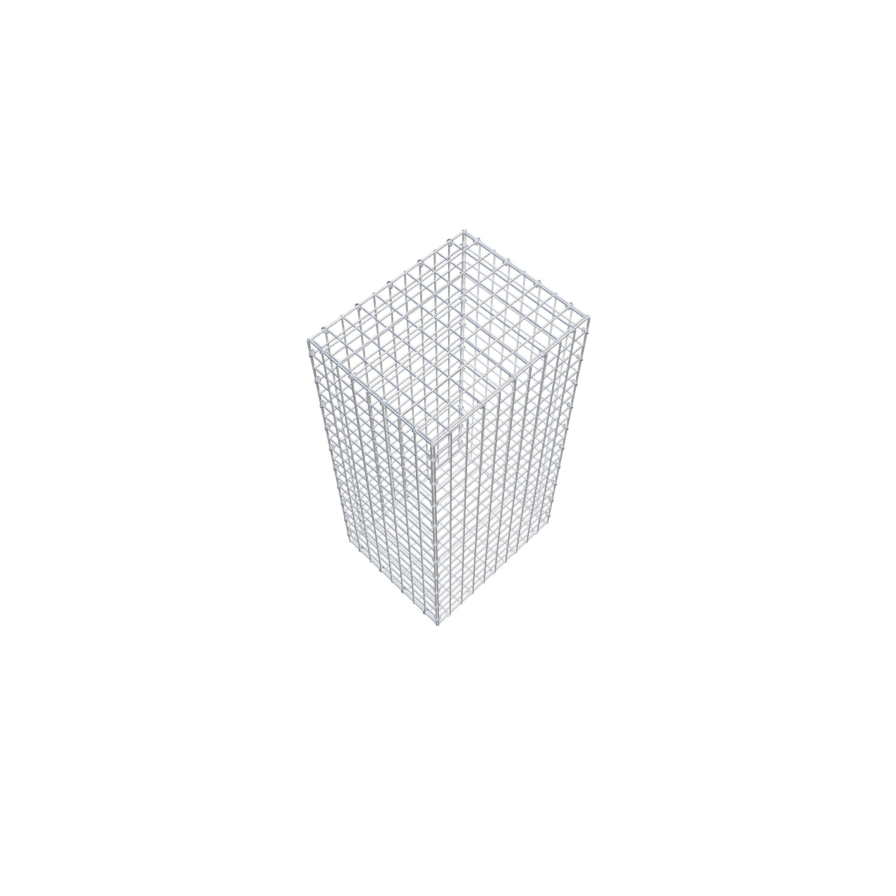 Gabião 100 cm x 40 cm x 50 cm (C x A x P), malhagem 5 cm x 5 cm, anel C