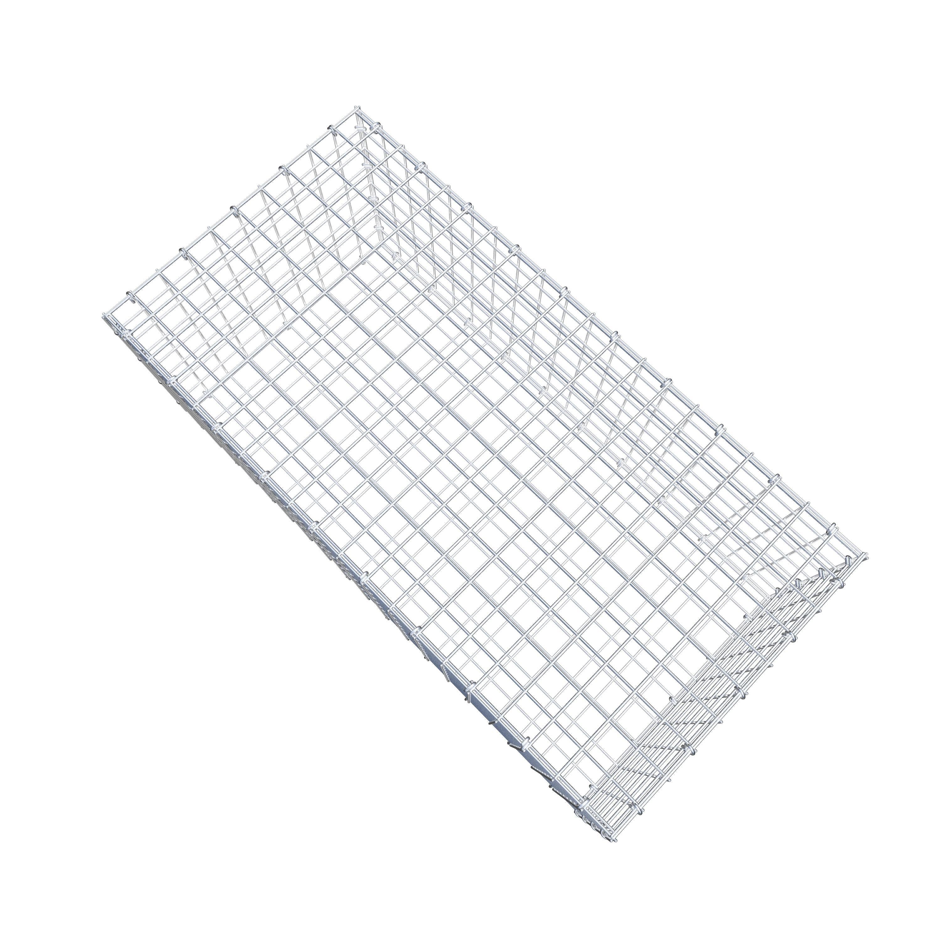 Gabião 100 cm x 40 cm x 50 cm (C x A x P), malhagem 5 cm x 5 cm, anel C