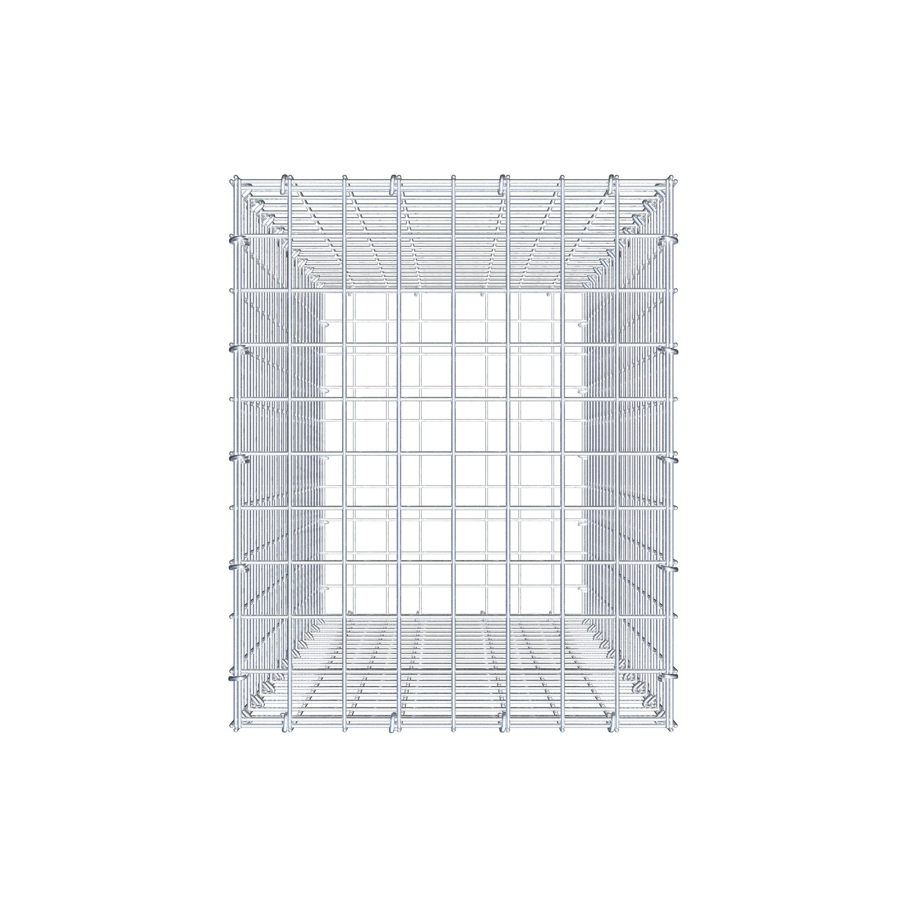 Gabião 100 cm x 40 cm x 50 cm (C x A x P), malhagem 5 cm x 5 cm, anel C