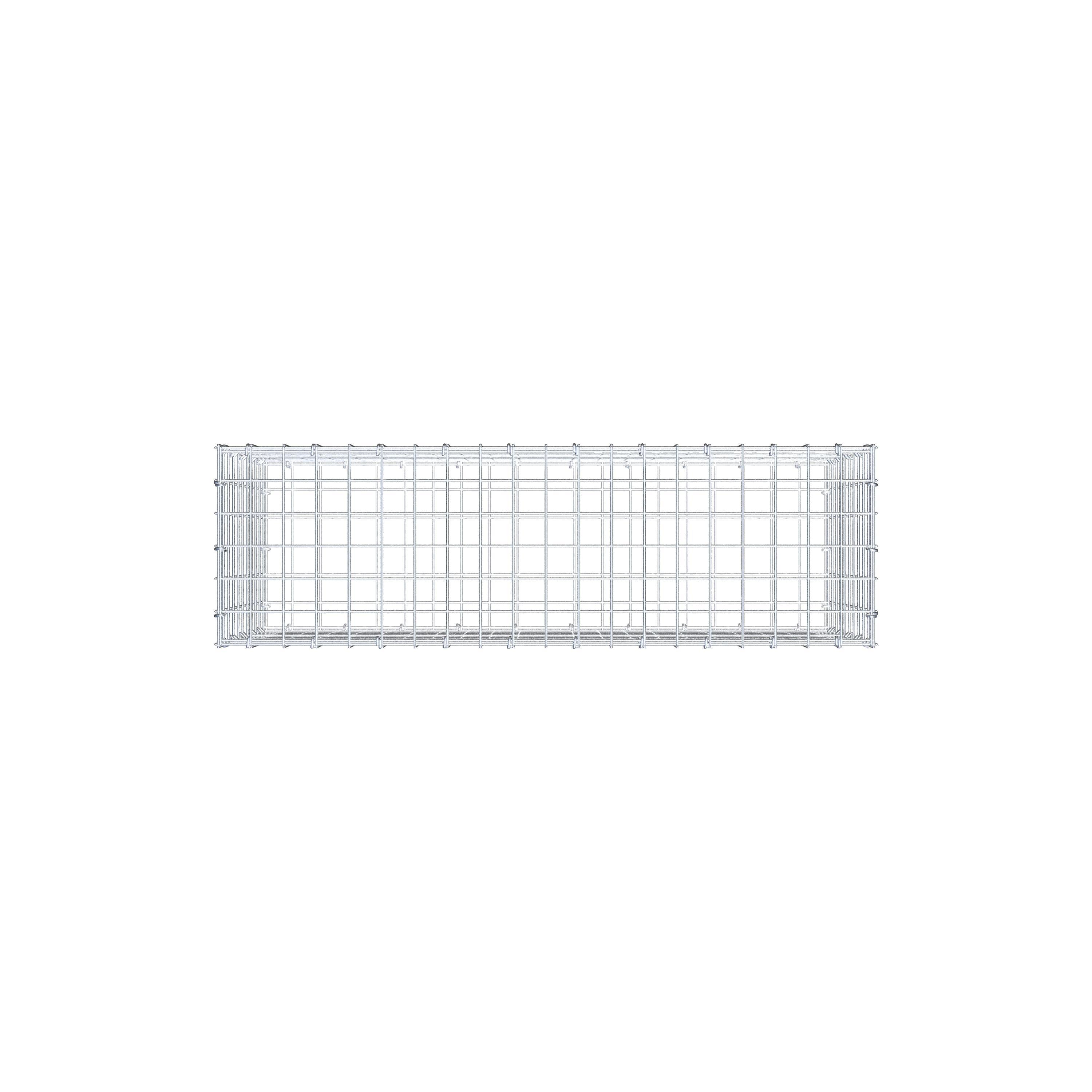 Gabião 100 cm x 50 cm x 30 cm (C x A x P), malhagem 5 cm x 5 cm, anel C