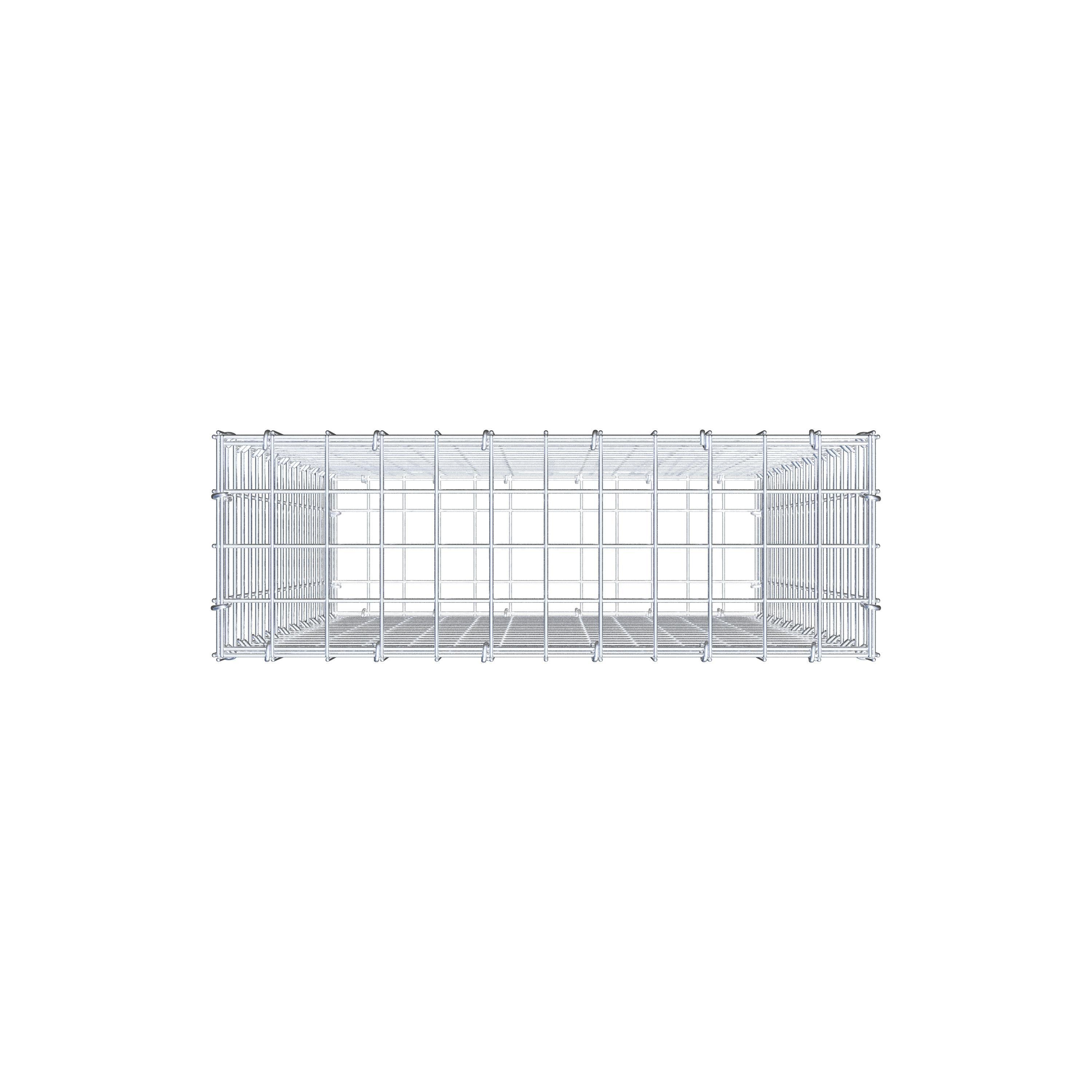 Gabbione 100 cm x 60 cm x 20 cm (L x H x P), maglia 5 cm x 5 cm, anello a C