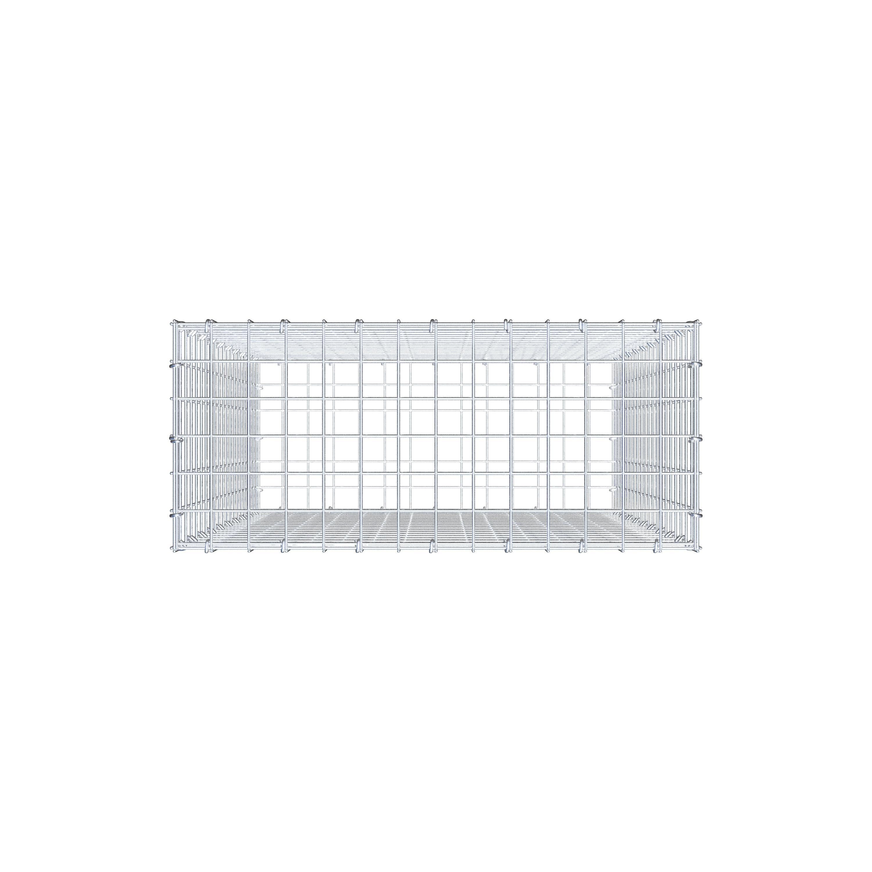 Gabion 100 cm x 70 cm x 30 cm (L x H x P), mailles 5 cm x 5 cm, anneau en C