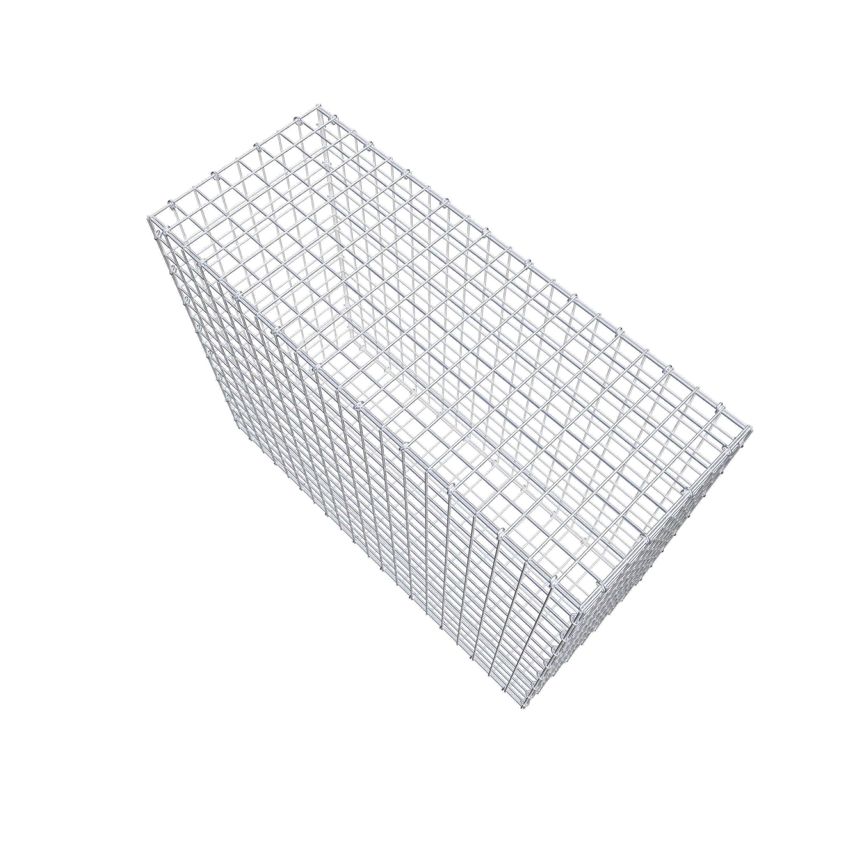 Gabion 100 cm x 80 cm x 40 cm (L x H x P), mailles 5 cm x 5 cm, anneau en C