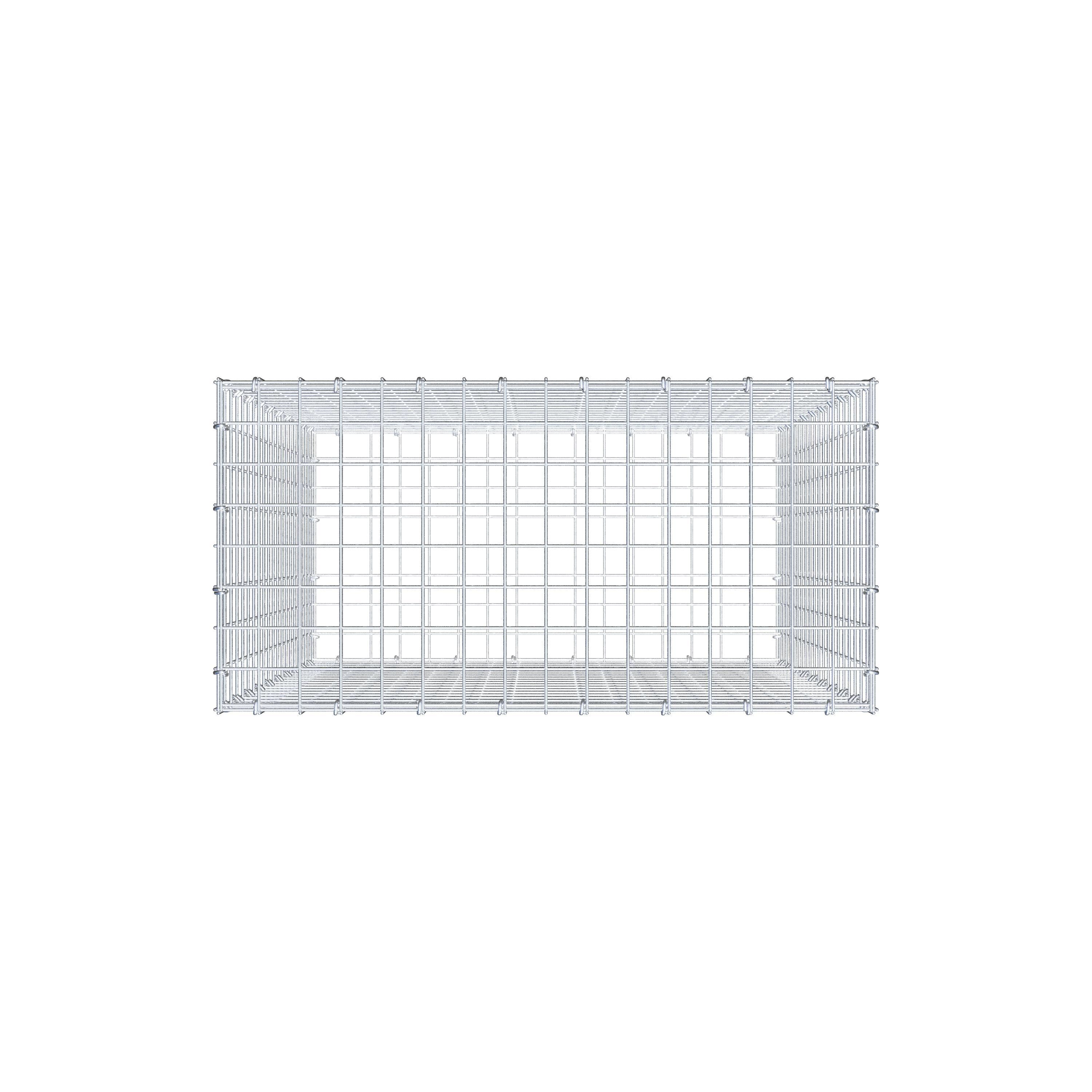 Gabion 100 cm x 80 cm x 40 cm (L x H x P), mailles 5 cm x 5 cm, anneau en C