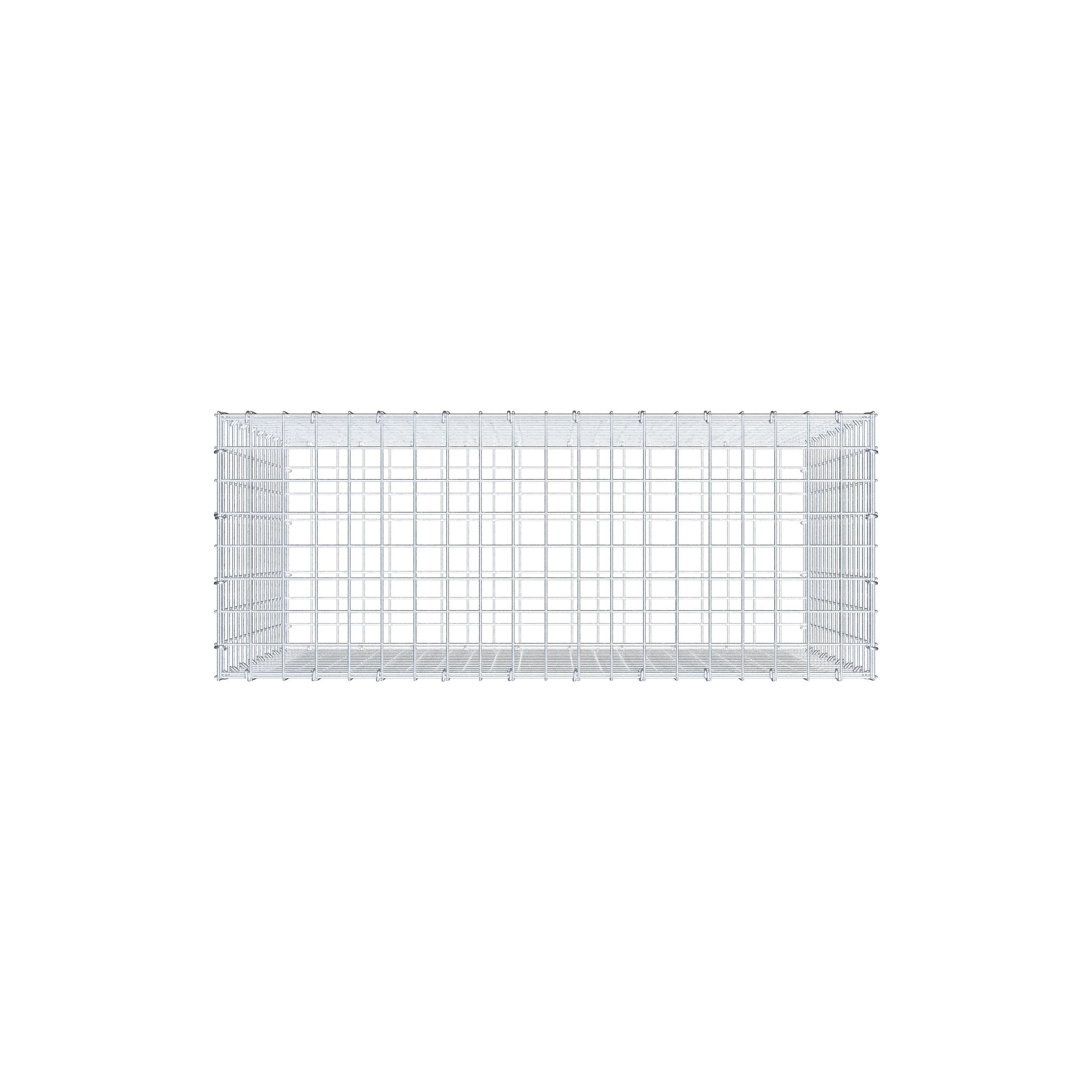 Gabion 100 cm x 80 cm x 40 cm (L x H x P), mailles 5 cm x 5 cm, anneau en C