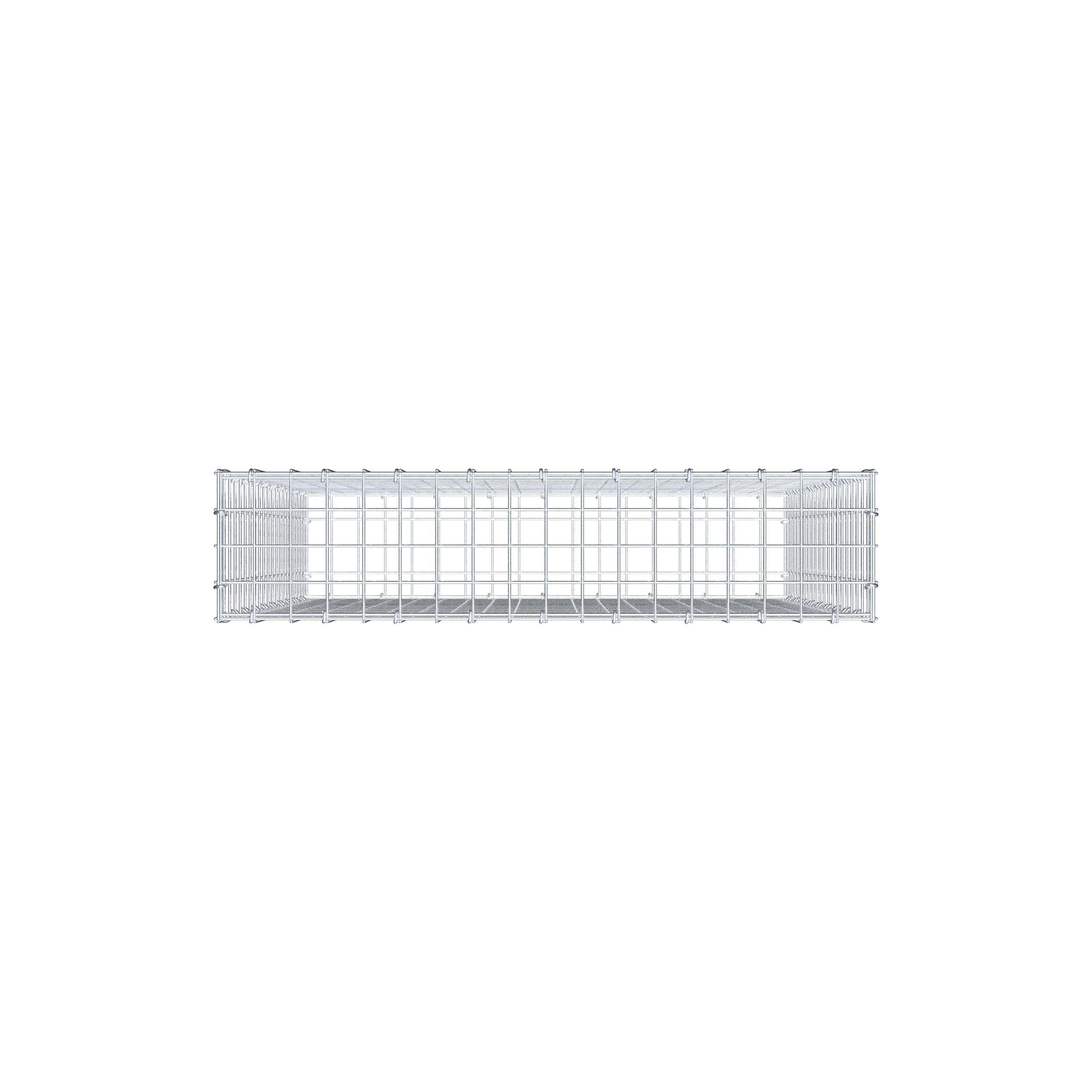 Gabion 100 cm x 90 cm x 20 cm (L x H x D), maskestørrelse 5 cm x 5 cm, C-ring
