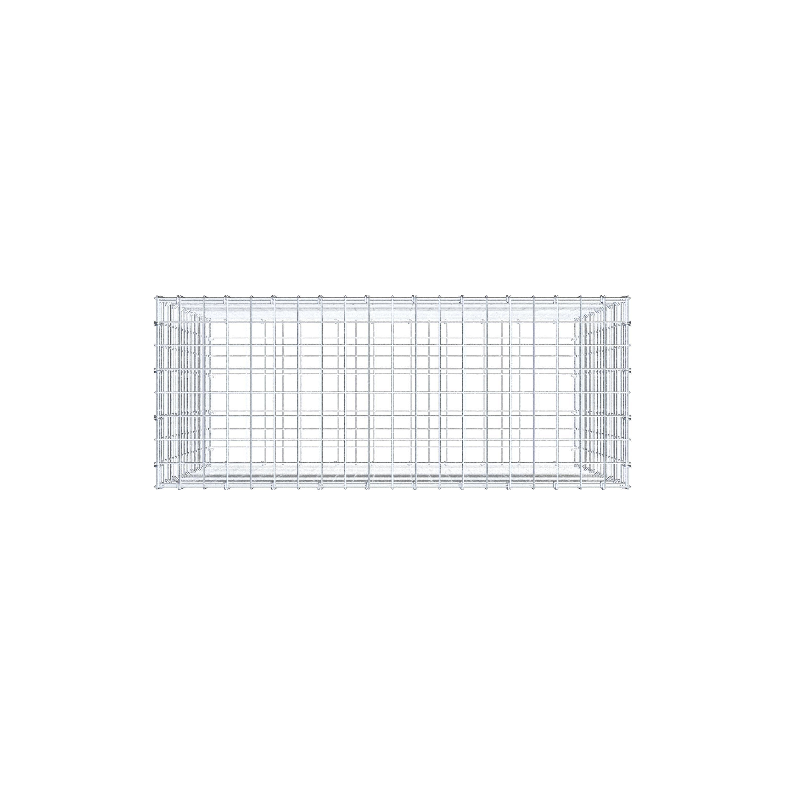 Gabbione 100 cm x 90 cm x 40 cm (L x H x P), maglia 5 cm x 5 cm, anello a C