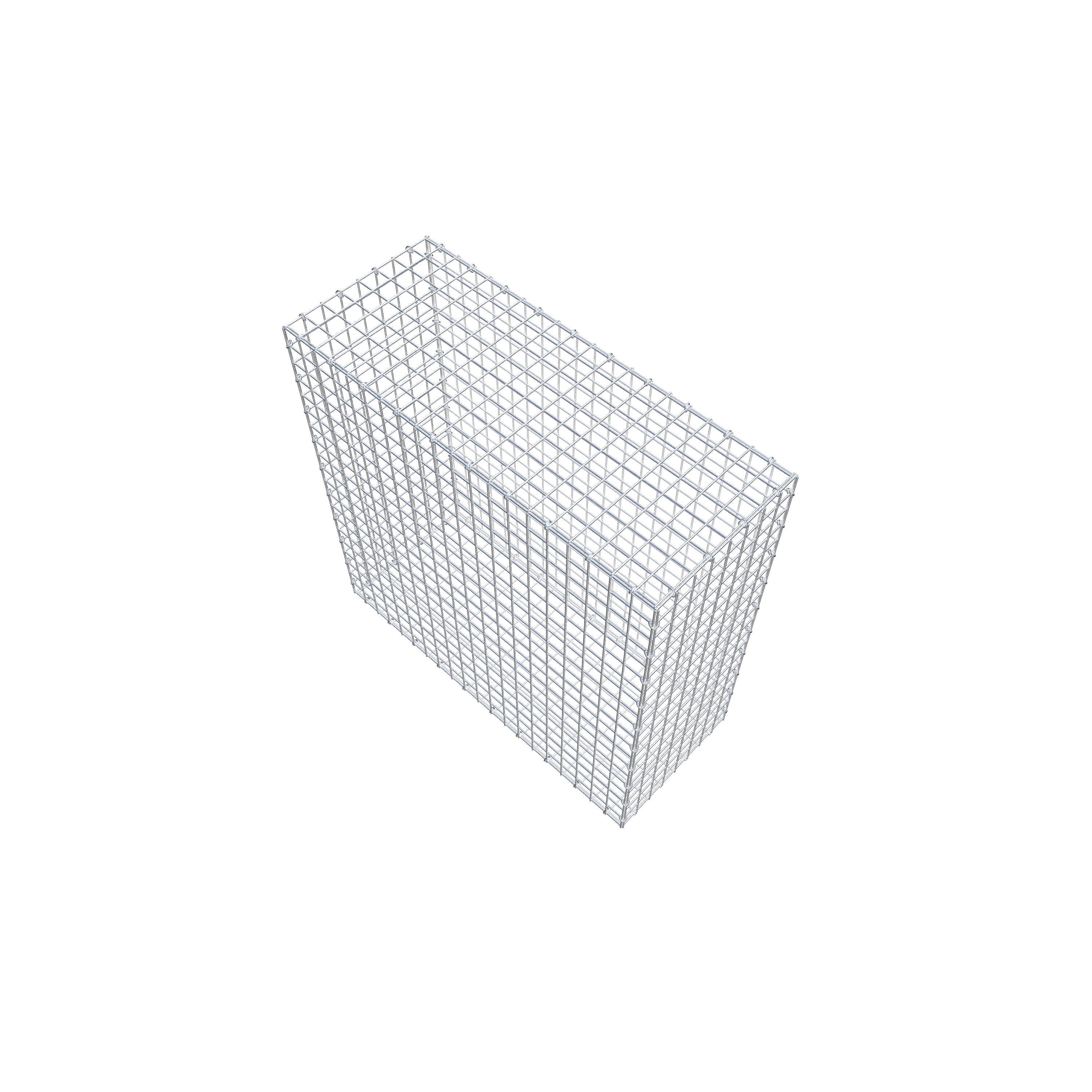 Gabion 100 cm x 100 cm x 40 cm (L x H x P), mailles 5 cm x 5 cm, anneau en C