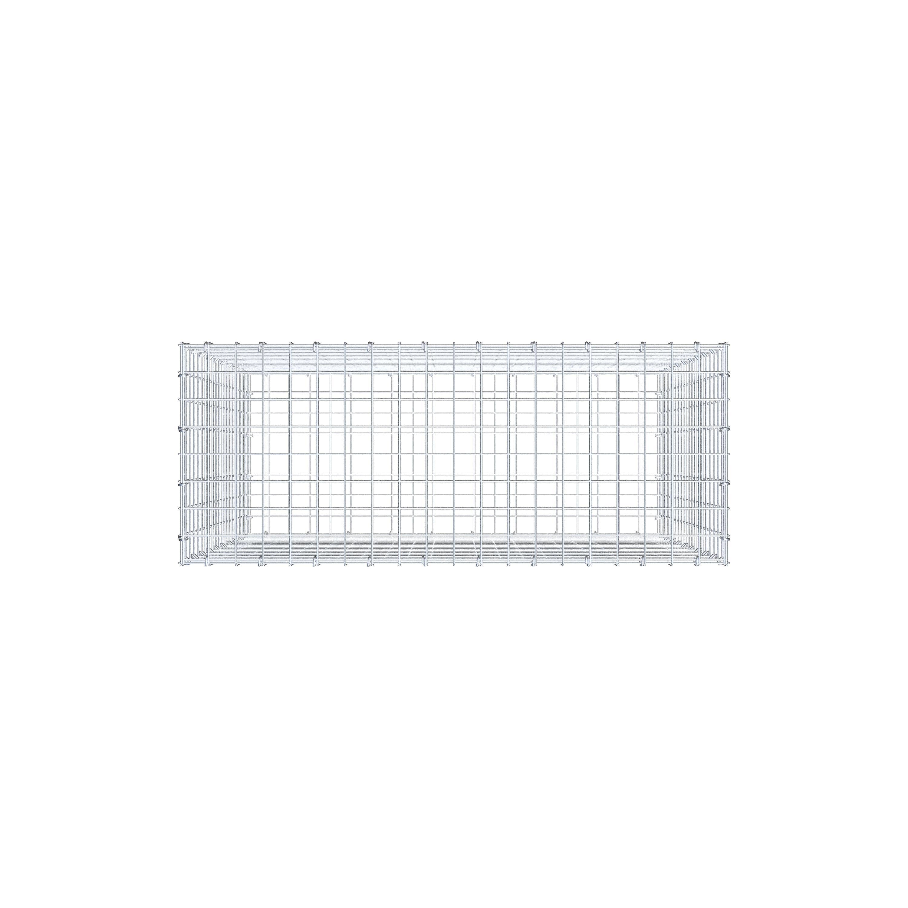 Gabion 100 cm x 100 cm x 40 cm (L x H x P), mailles 5 cm x 5 cm, anneau en C