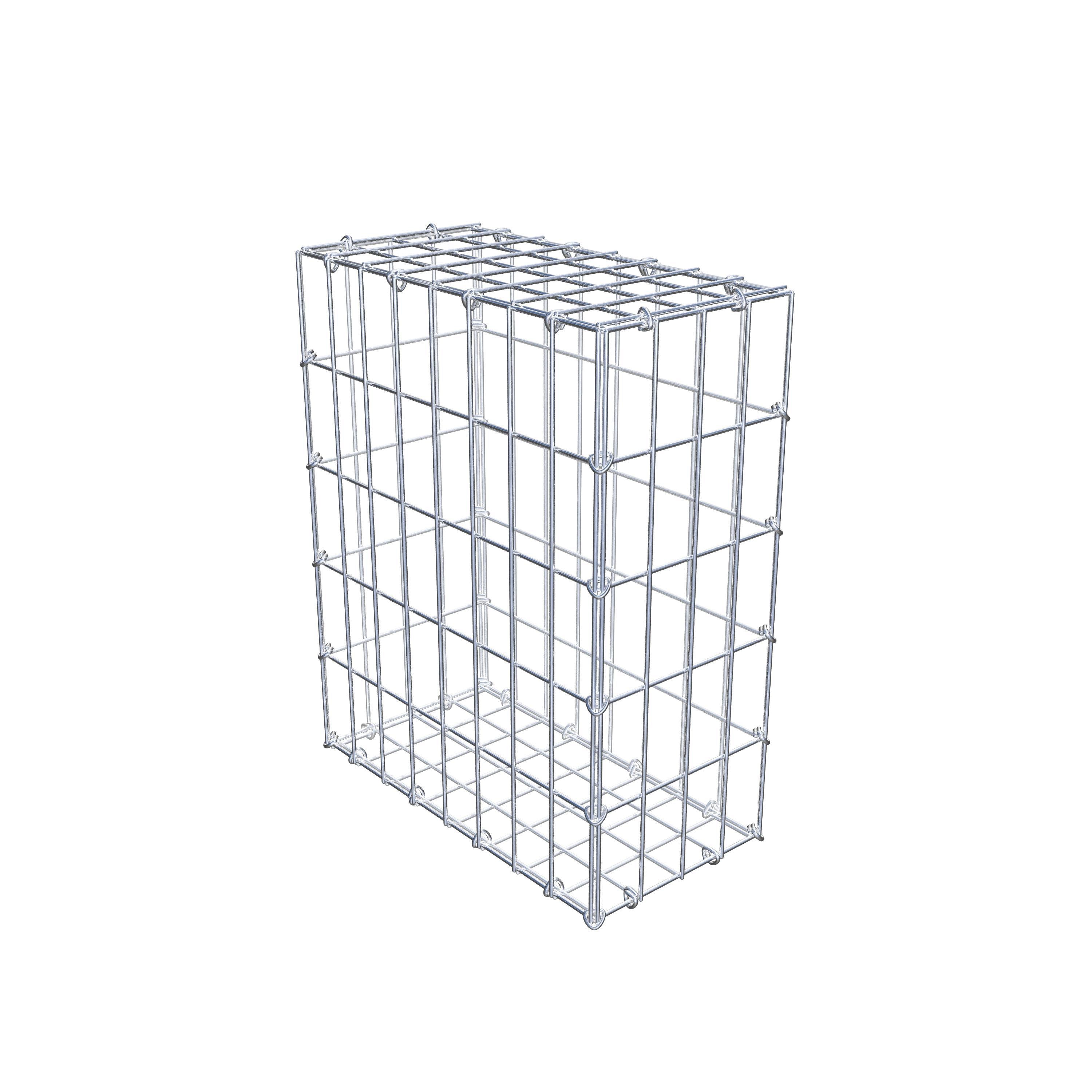 Schanskorf 50 cm x 40 cm x 20 cm (L x H x D), maaswijdte 5 cm x 10 cm, C-ring