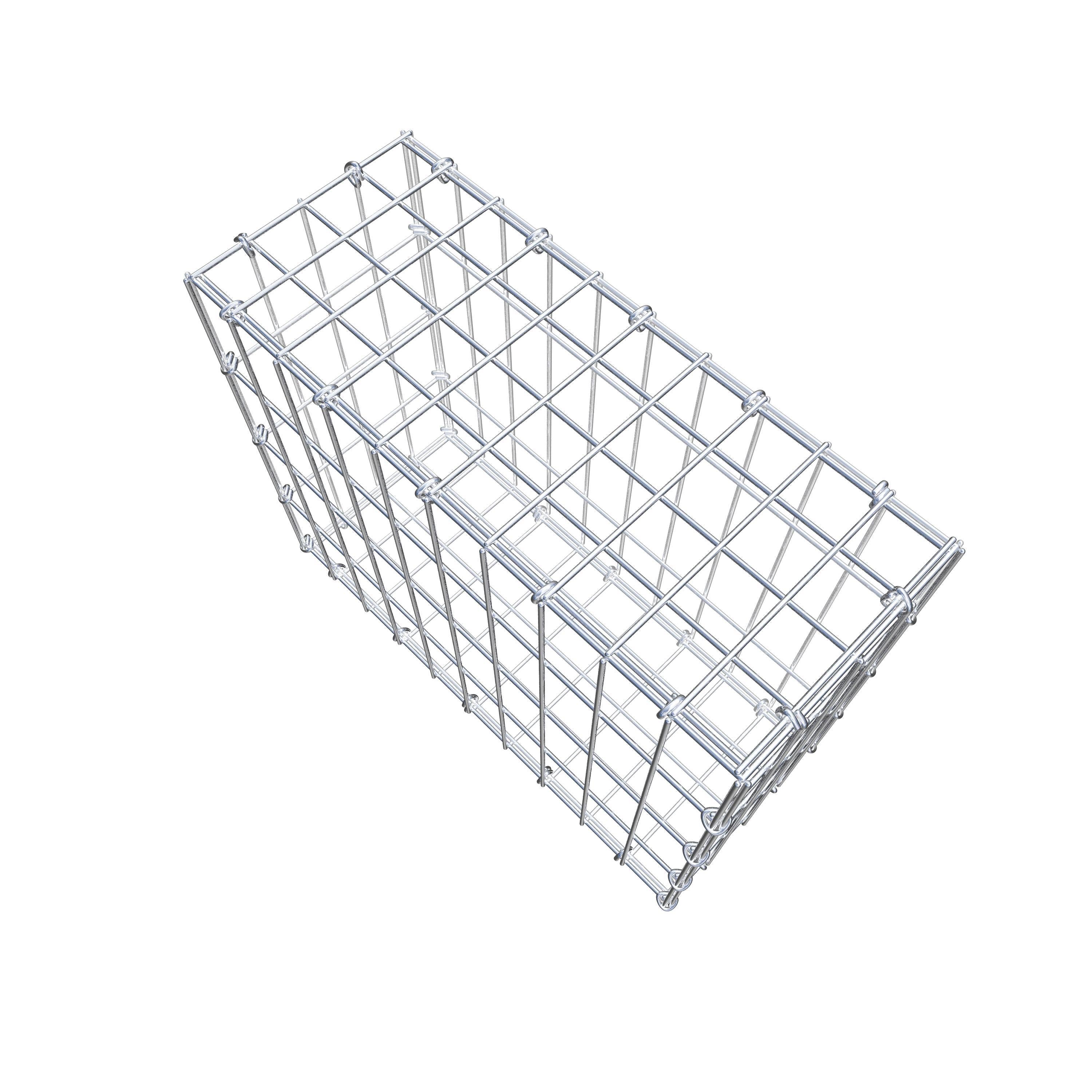 Schanskorf 50 cm x 40 cm x 20 cm (L x H x D), maaswijdte 5 cm x 10 cm, C-ring