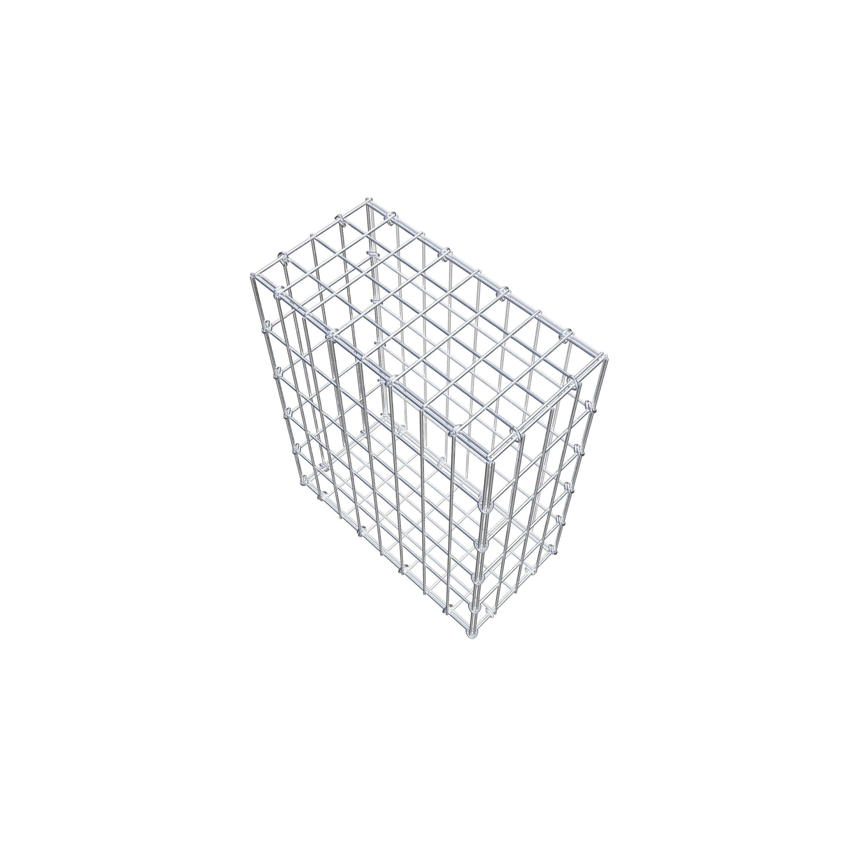Schanskorf 50 cm x 40 cm x 20 cm (L x H x D), maaswijdte 5 cm x 10 cm, C-ring